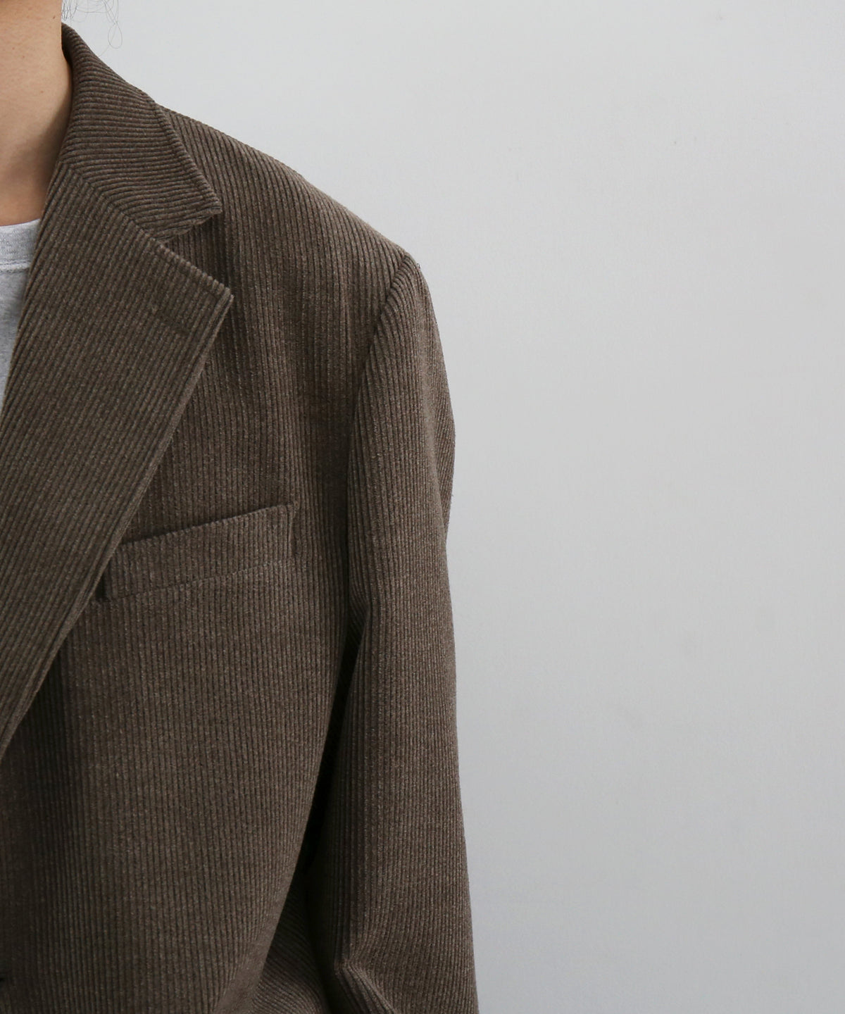 UNUSED Us2581 corduroy jacket "TAUPE"