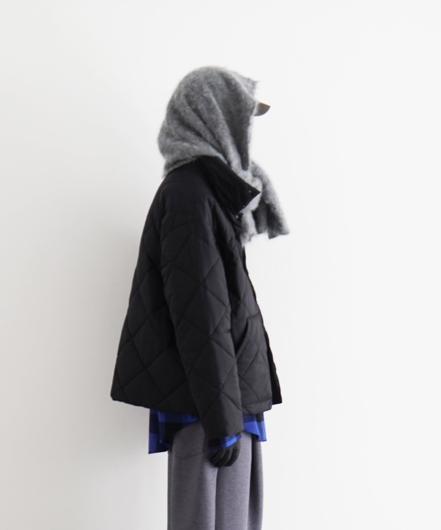 UNUSED US2513 Padded quilted jacket "BLACK"