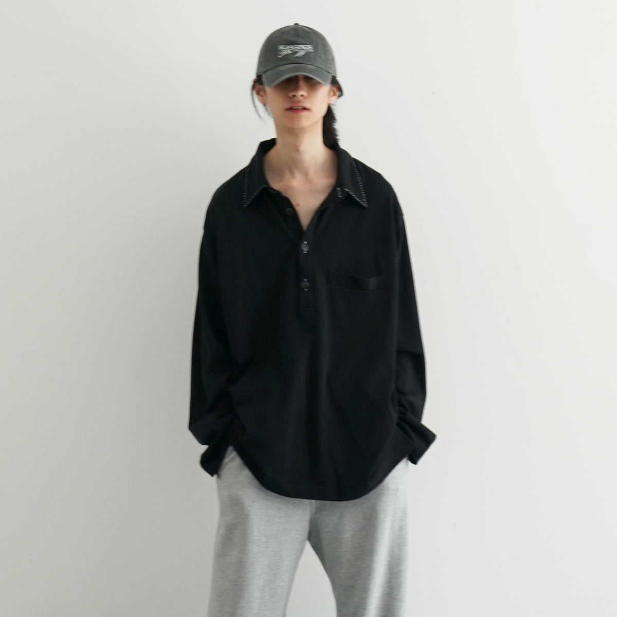KAIKO × gourmet jeans Gjty 長袖ポロシャツ gourmet jeans【グルメジーンズ】KAIKO × gourmet jeans Gjty (good