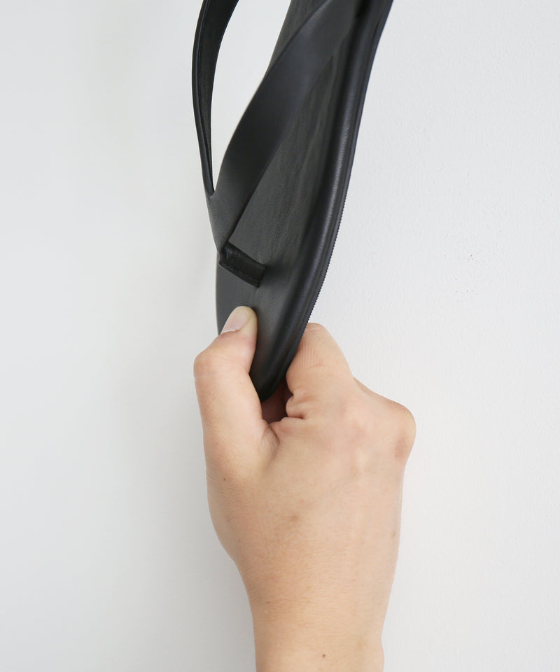 spysy Phantom leather flip flop women "BLACK"
