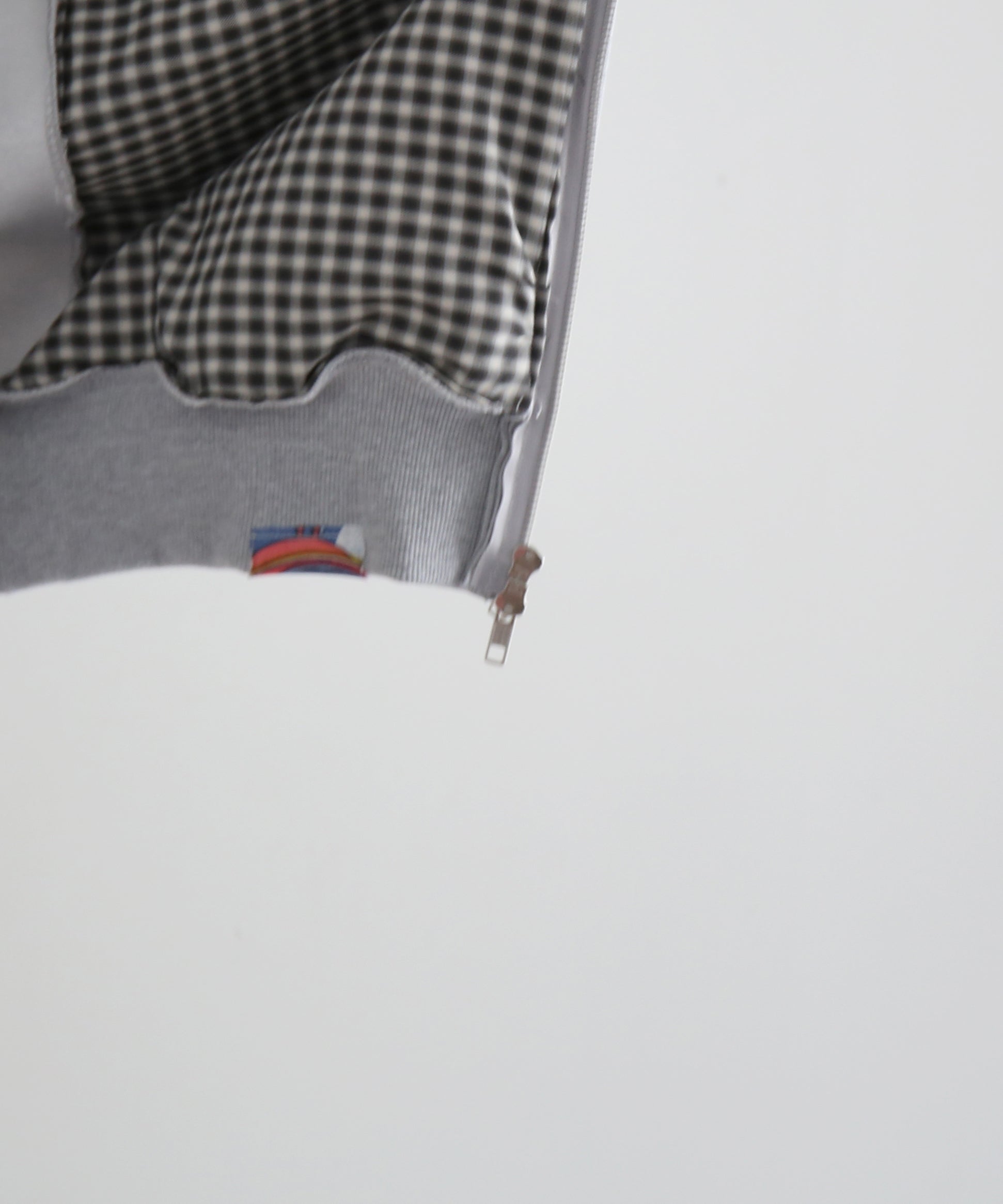 HANNAH CREAK Studded hoodie double zip "GRAY"