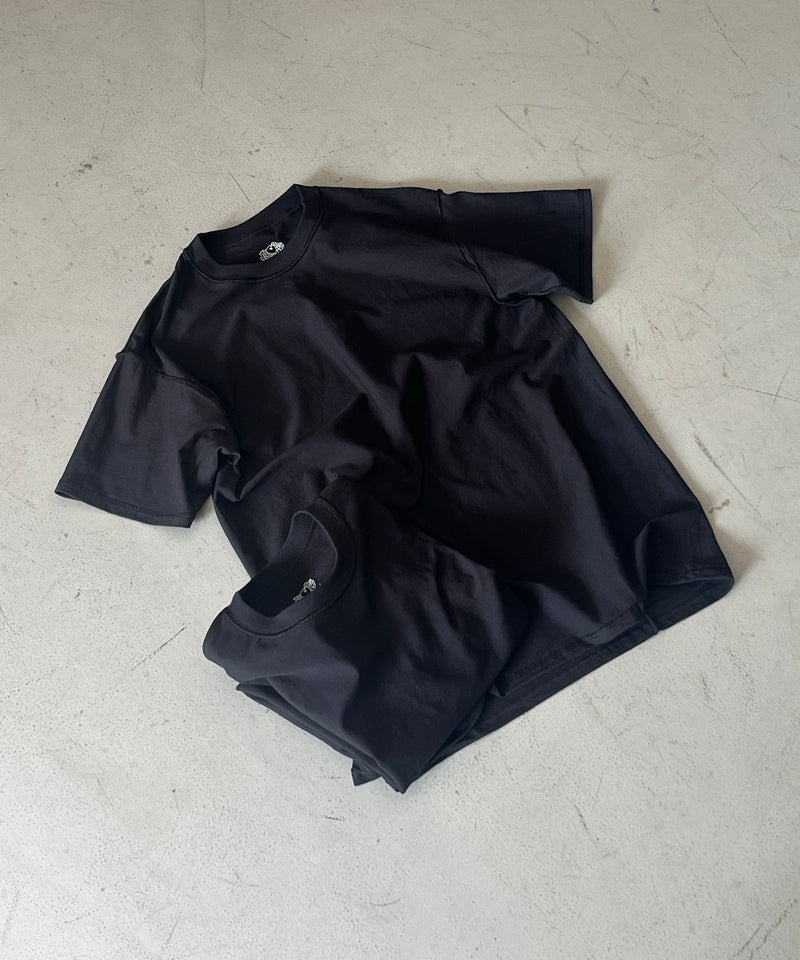 UNUSED Us2025 fruit of the loom×unused 2pack t-shirt "BLACK×BLACK"