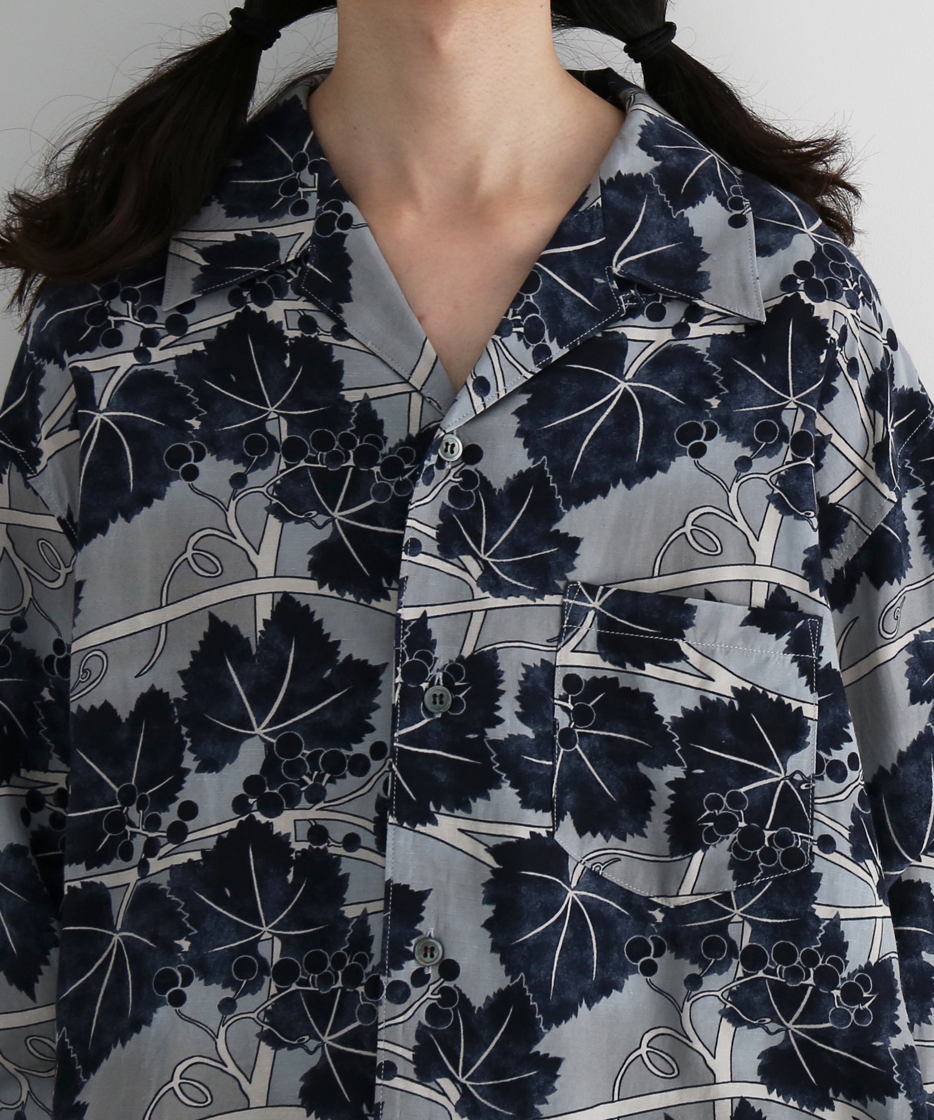 UNUSED Us2565 Long sleeve print shirt "GRAY"