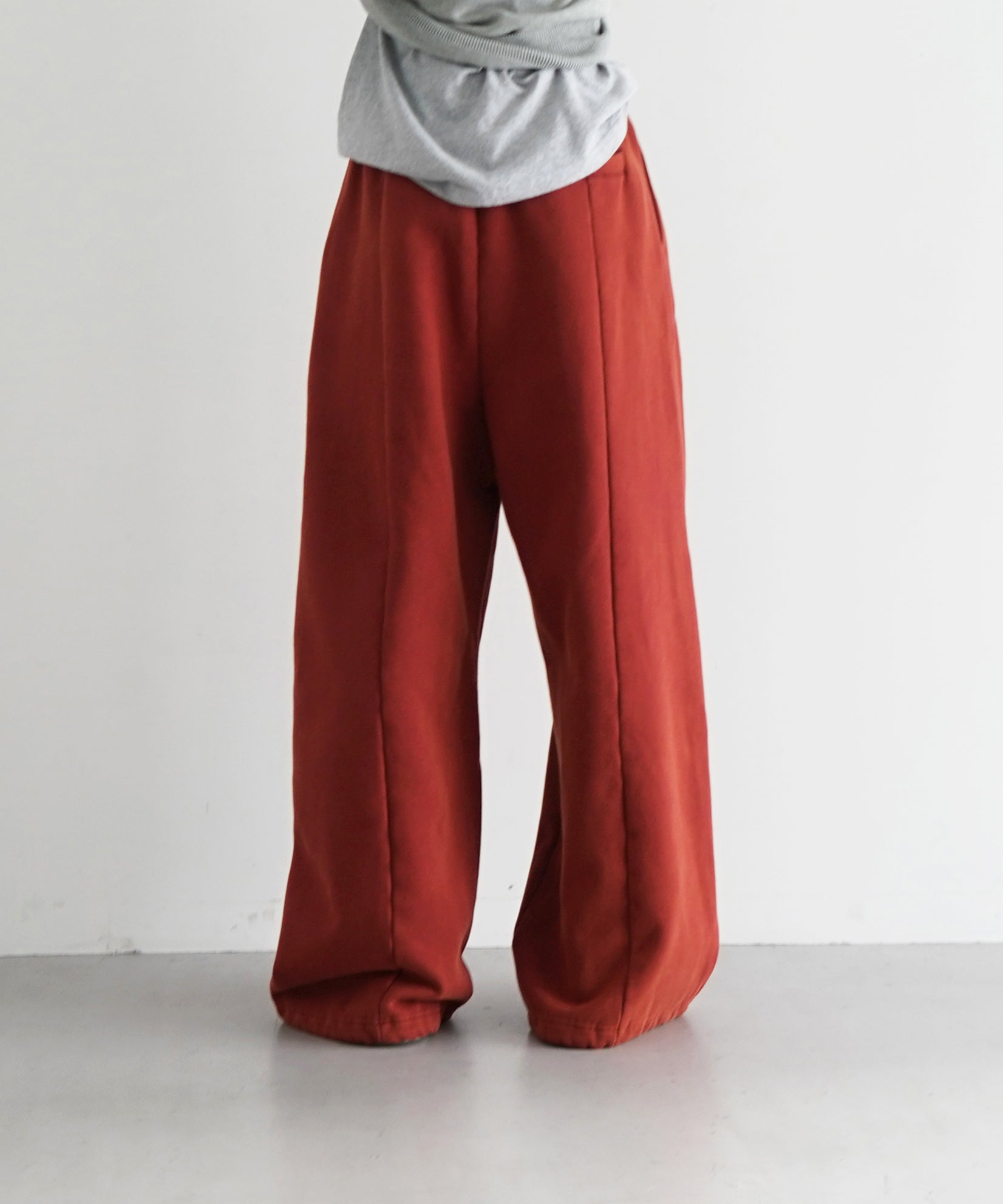 LOADINGROOM Double waist sweatpants men "WASHED RED"