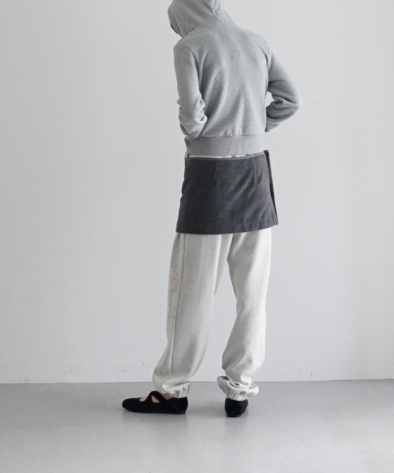 ULIKASANCTUS Curtain mini skirt "CHARCOAL"