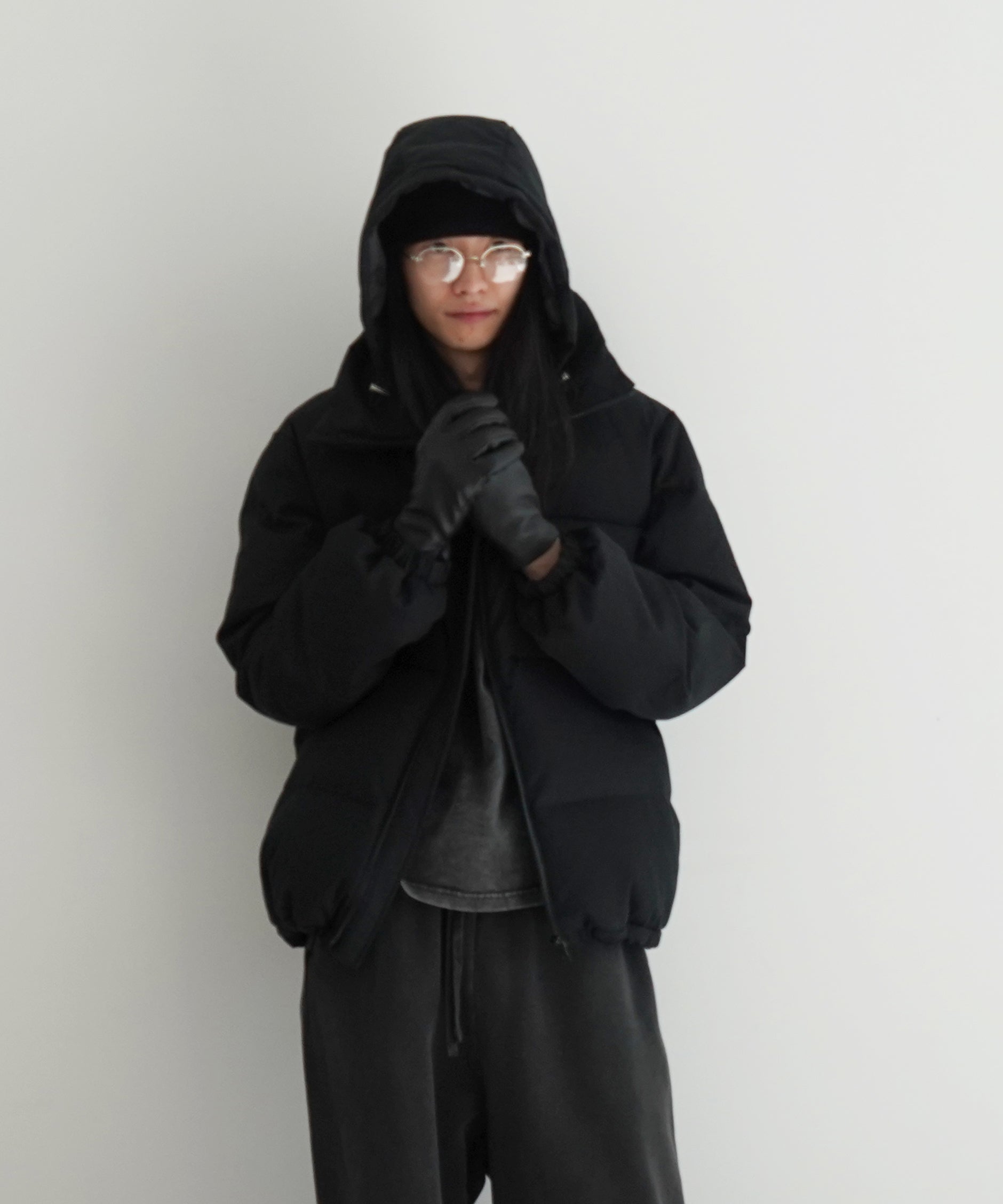 KAIKO PAD BLOUSON -FINX COTTON GABARDINE- "BLACK"