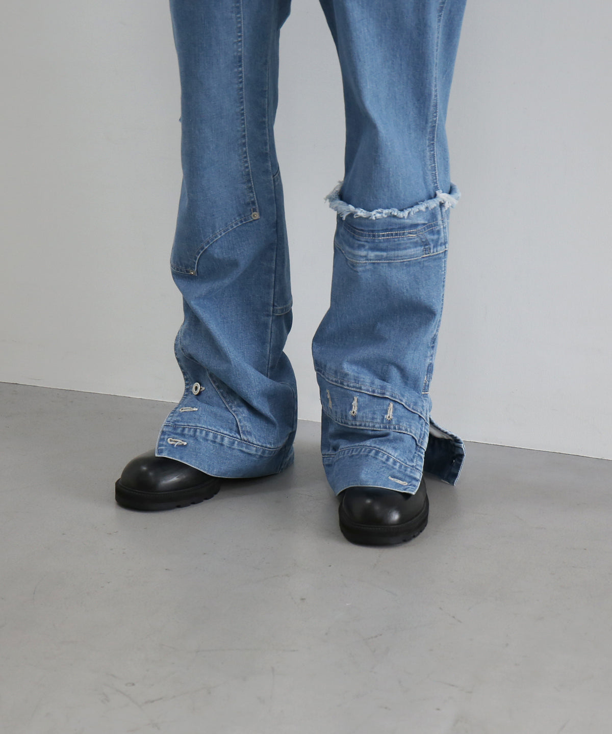 WHOWHAT Puzzle denim pants〈new type〉 "INDIGO FADE"