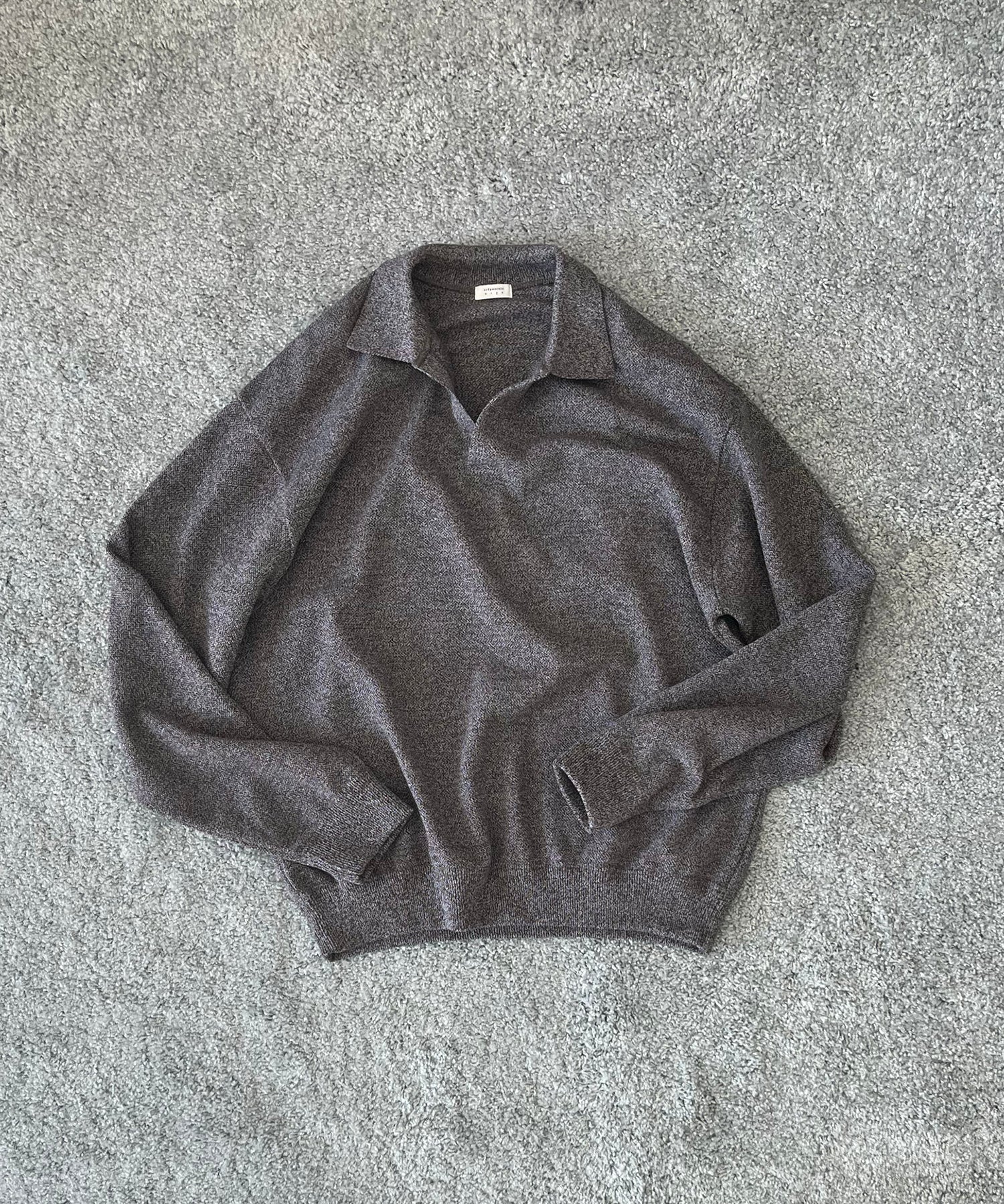 【EXCLUSIVE】crepuscule Co/ra moss stitch skipper "BLACK"