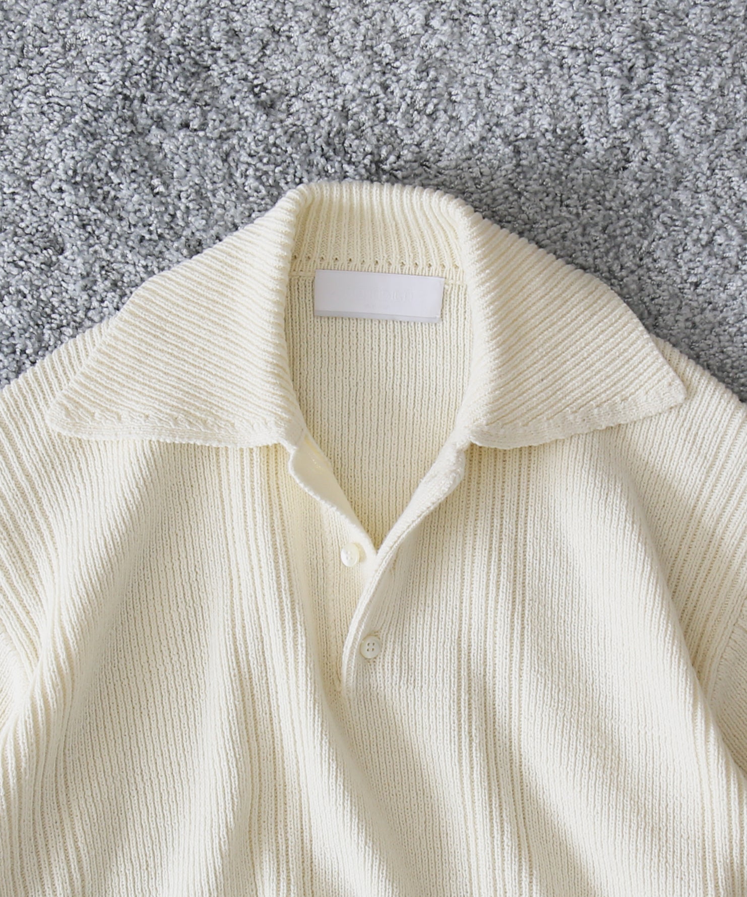NEONSIGN Drop needle polo (ls) "OFF WHITE"
