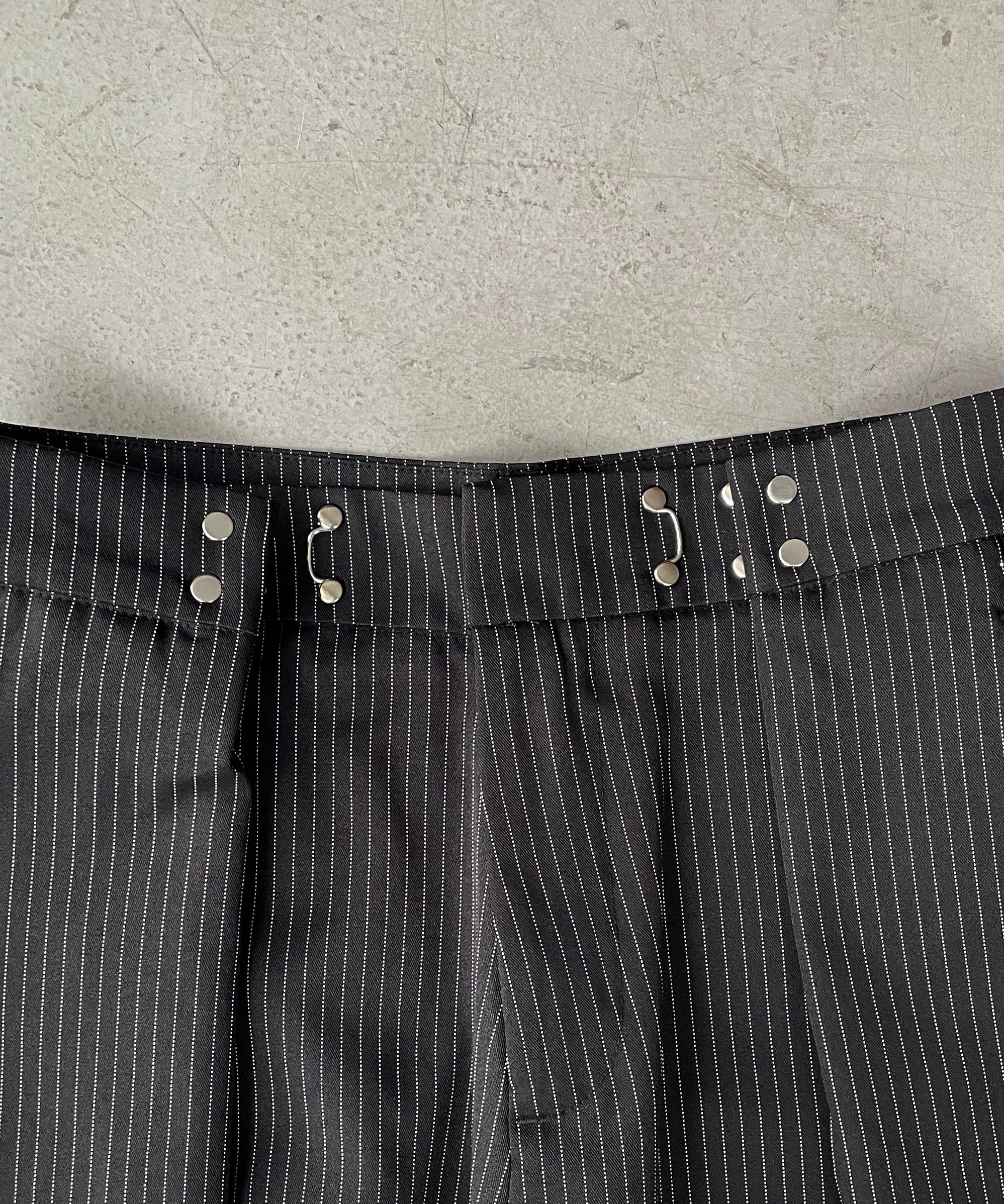 Basketcase Caldwell, pinstripe shorts  "BLACK"