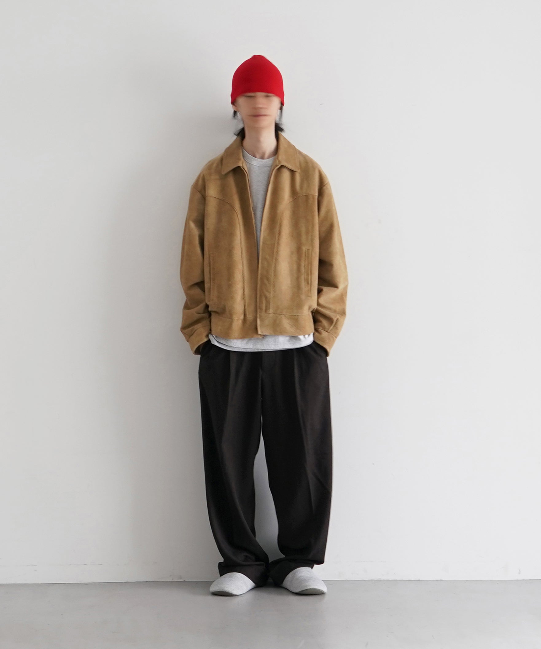 UNUSED Us2516 suede jacket "BEIGE"