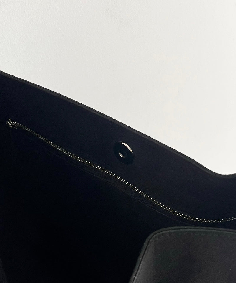 KAIKO Ultrasuede shoulder bag "BLACK"