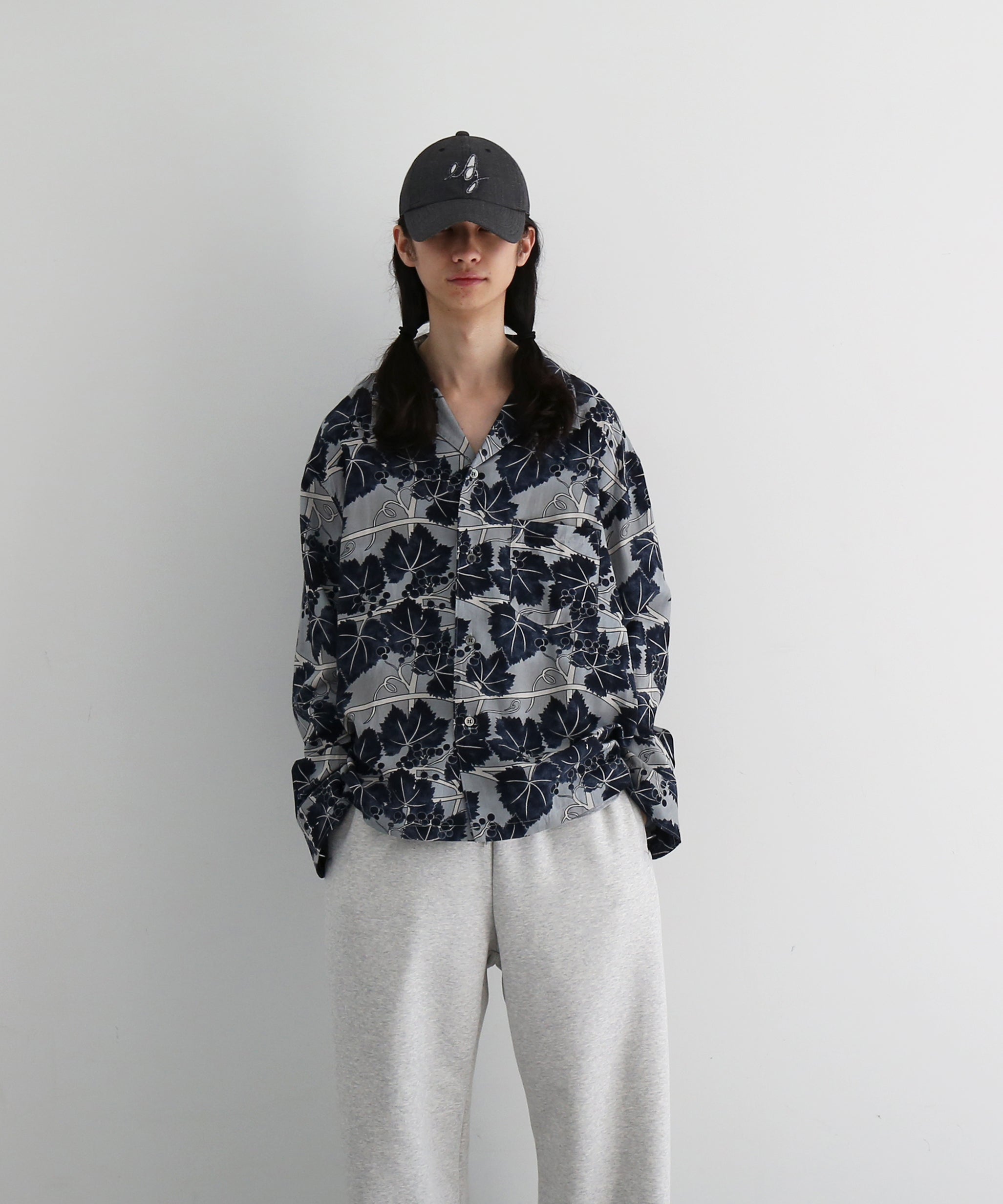 UNUSED Us2565 Long sleeve print shirt "GRAY"