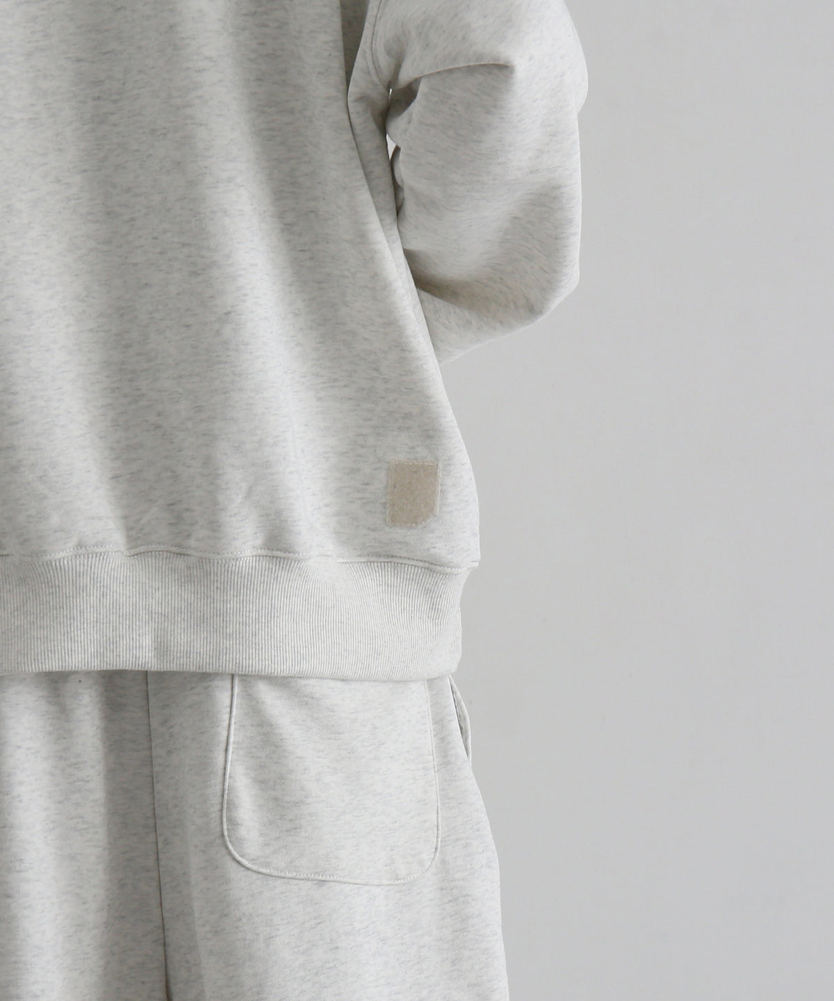 PHINGERIN Quarter zip sweatshirt "A:OATMEAL"