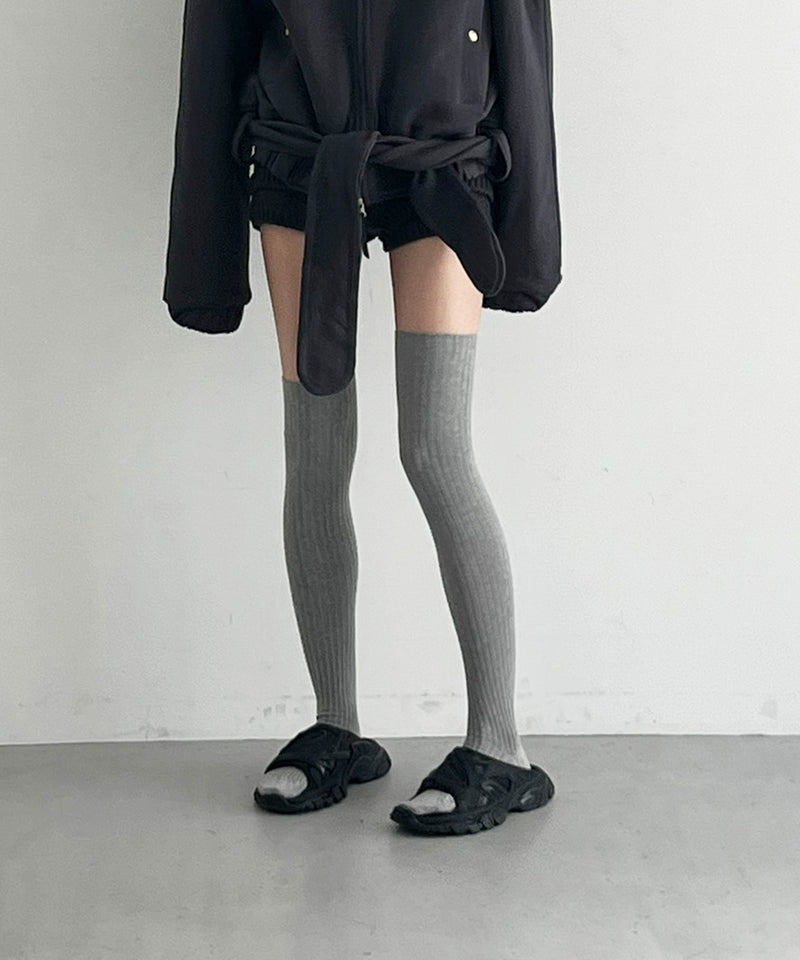 Baserange Overknee socks "GREY MELANGE"