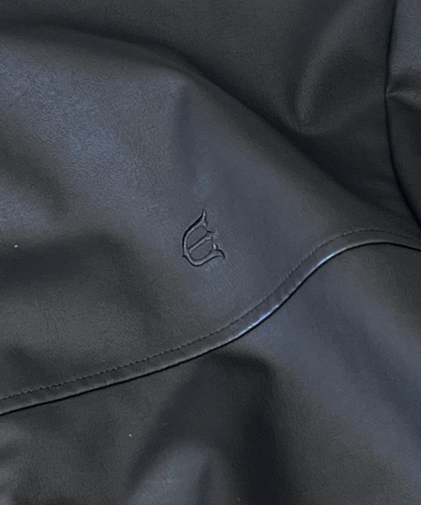 Evisen Skateboardsゑ Stand collar leather jacket "BLACK"