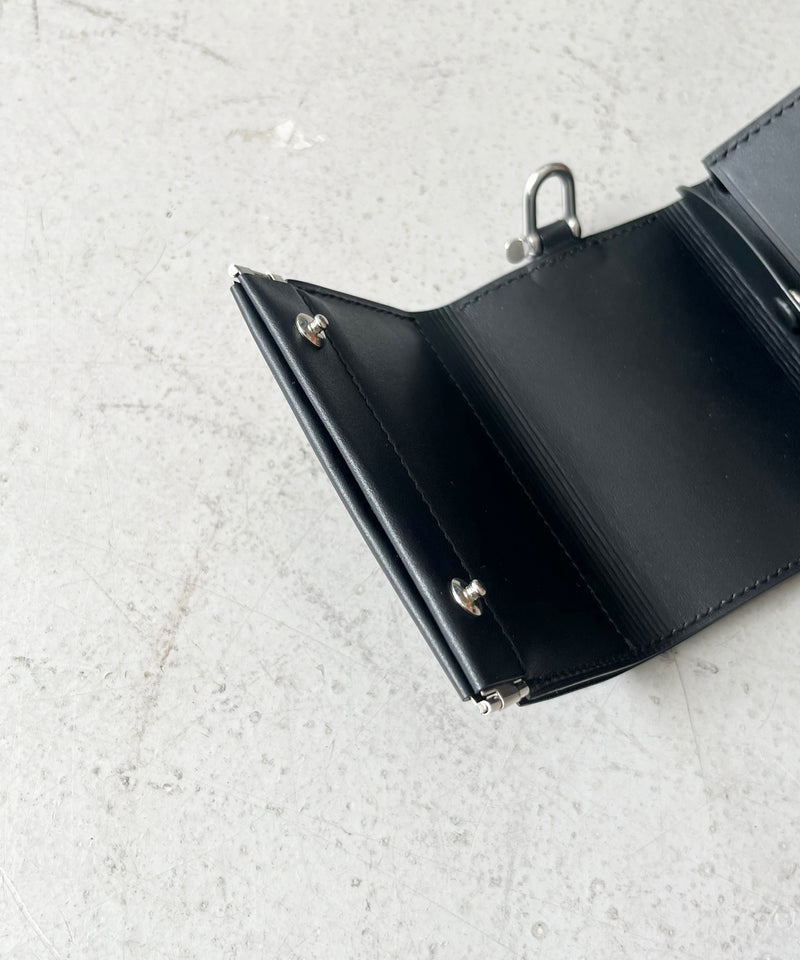 ED ROBERT JUDSON Shackle trifold wallet "BLACK"