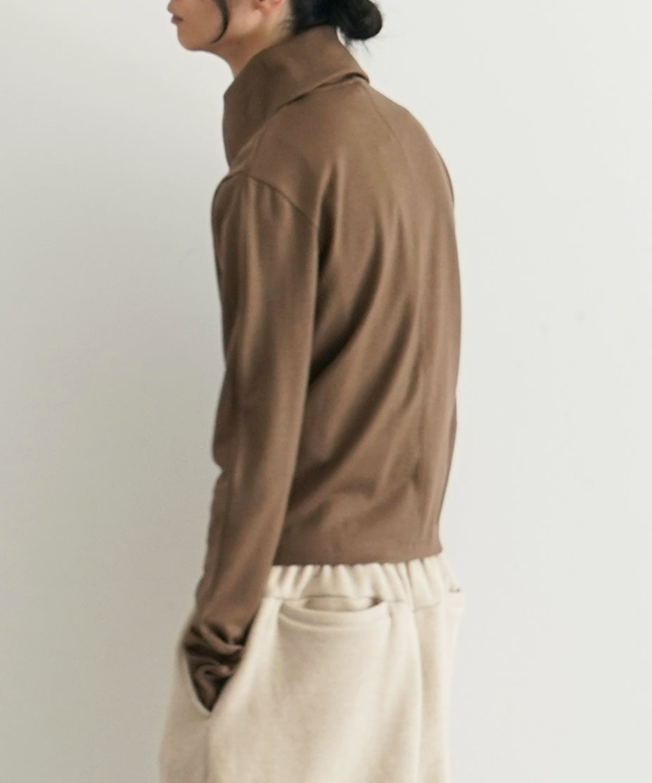 ENTIRE STUDIOS Apex wool top "COFFEE"