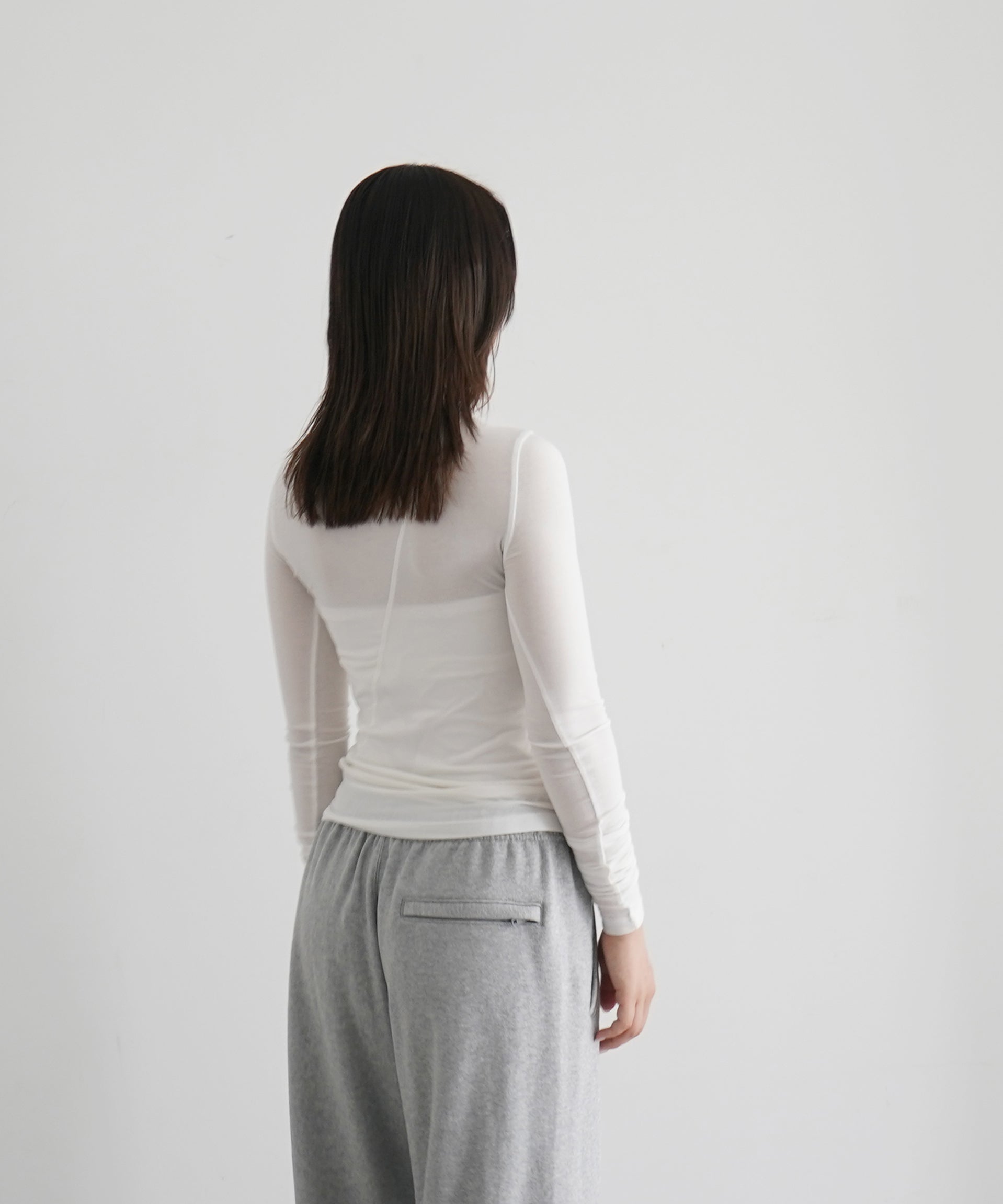 FAX COPY EXPRESS The round neck long sleeve t "WHITE"
