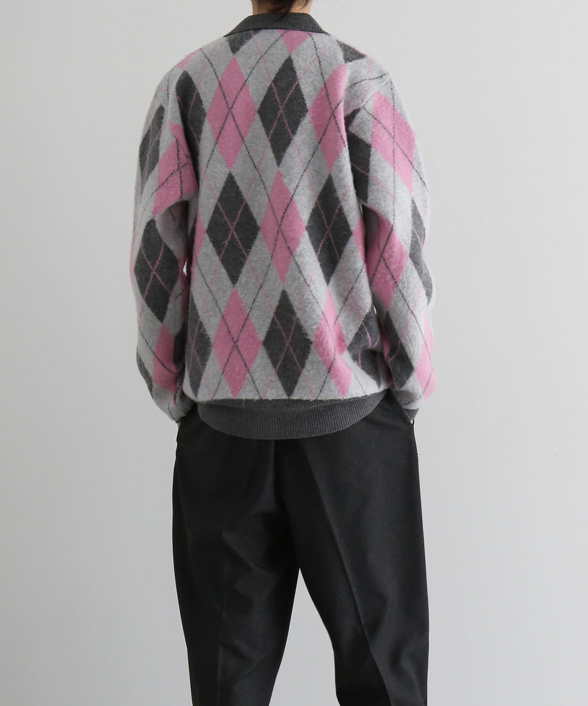 【Pre order】KAIKO Domestic knit polo cardigan "FIGURE PINK"