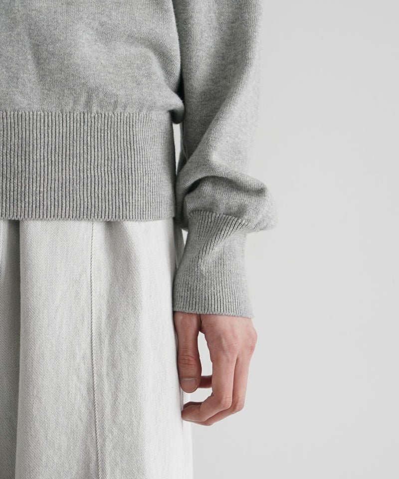 KAIKO V neck sweater "TOP GRAY"