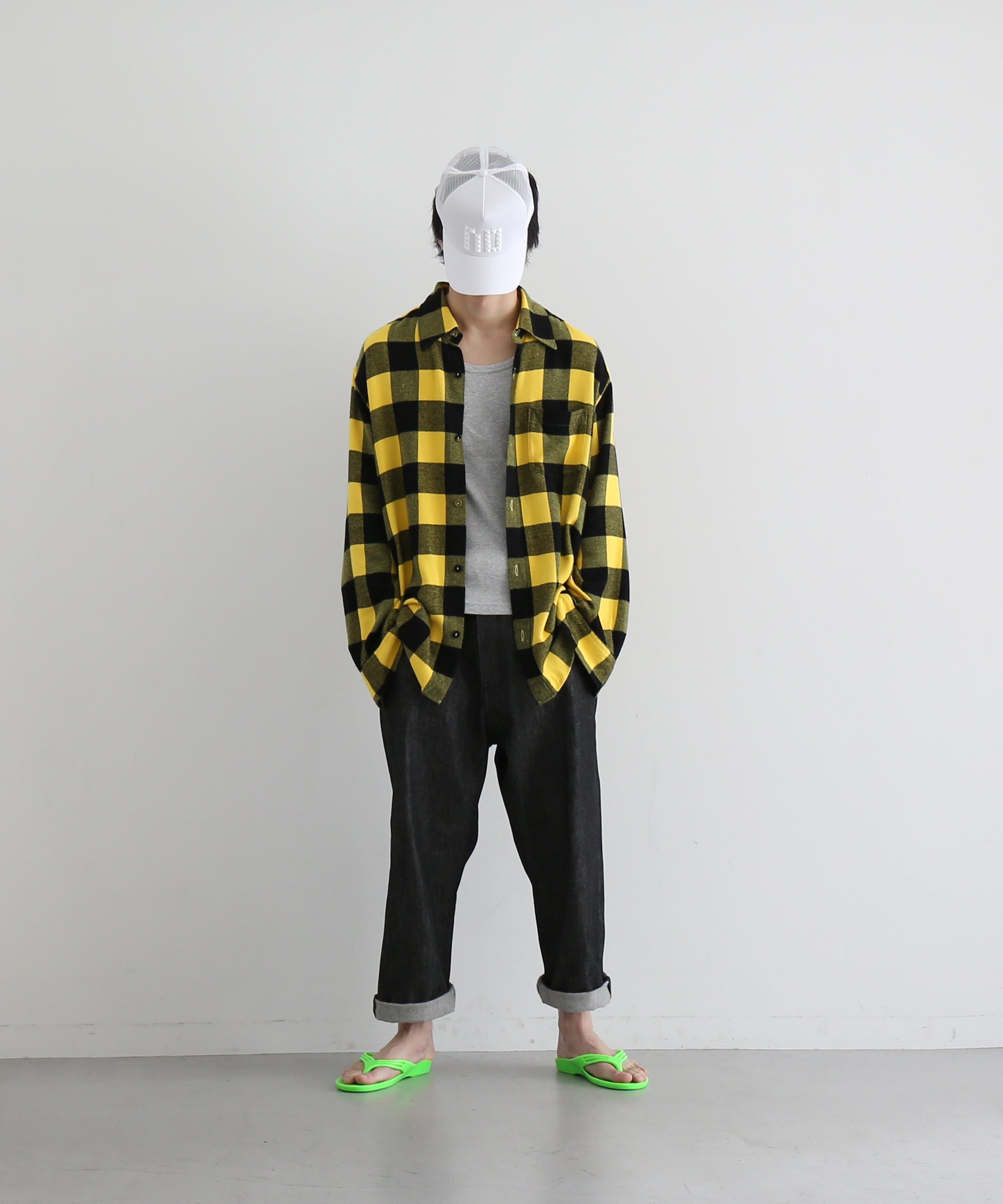 KAIKO Flannel check shirt "BLUE"