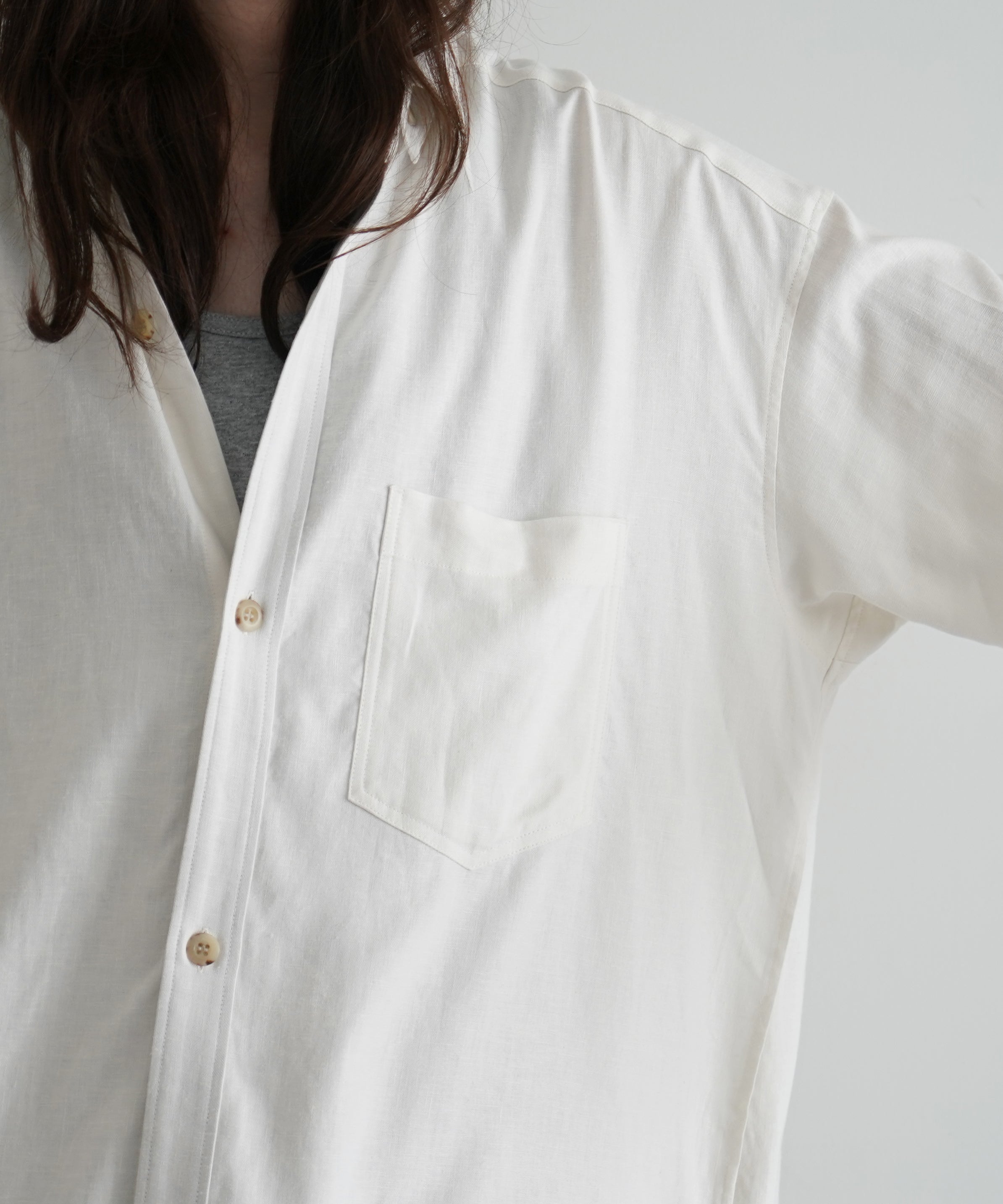 Laid.B Detachable shirt "WHITE"