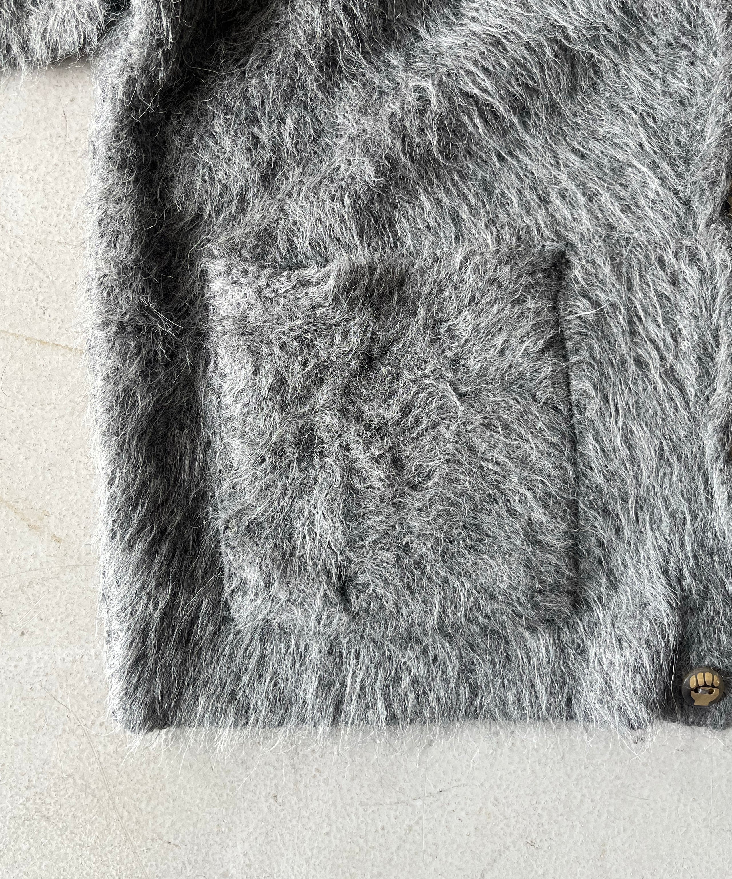 The Inoue Brothers Suri alpaca cardigan "GREY"