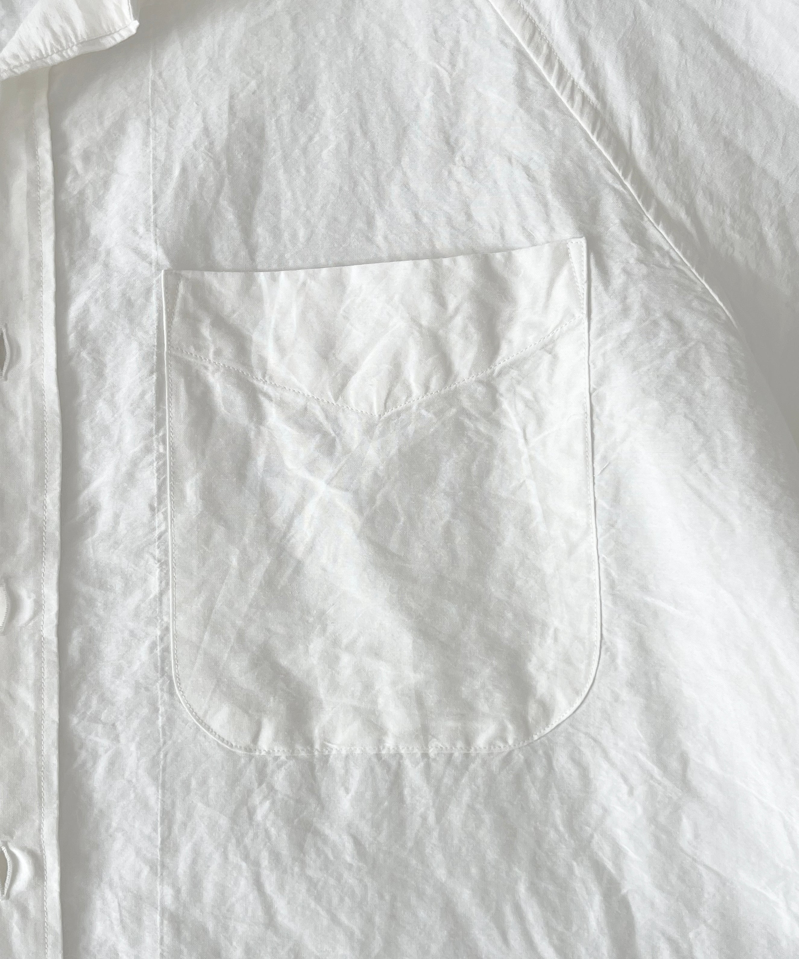 ensou. Big raglan-sleeve shirt "WHITE"