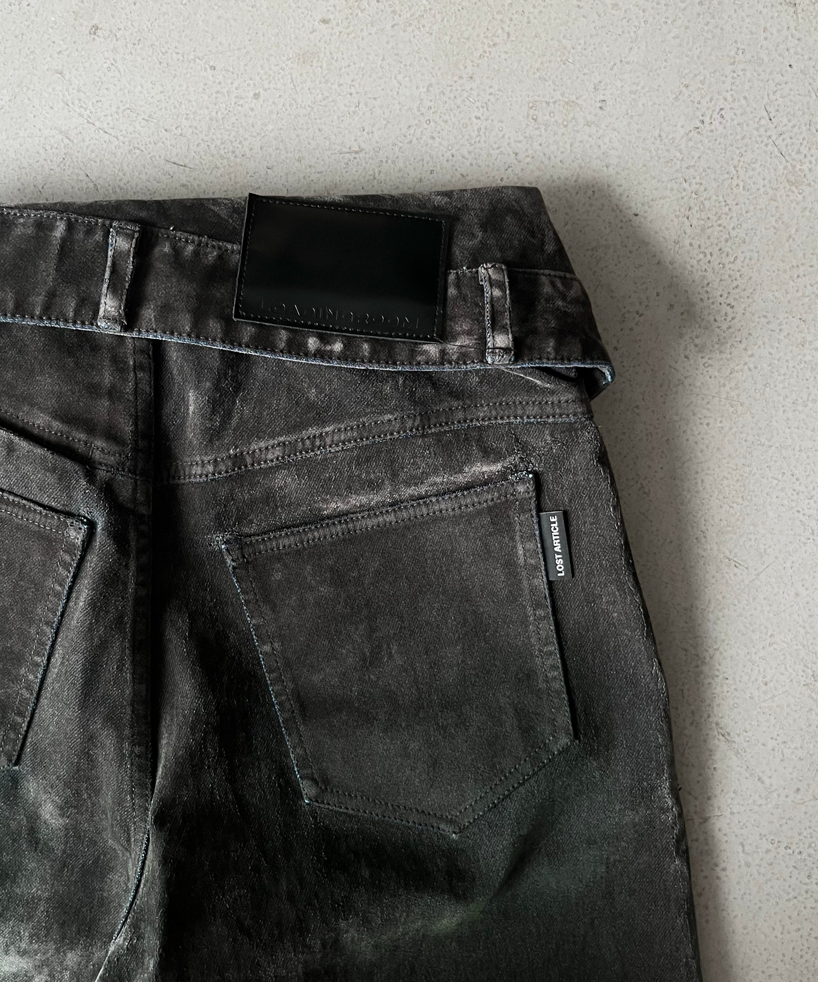 LOADINGROOM Twisted waist jeans "VELVET GREY"