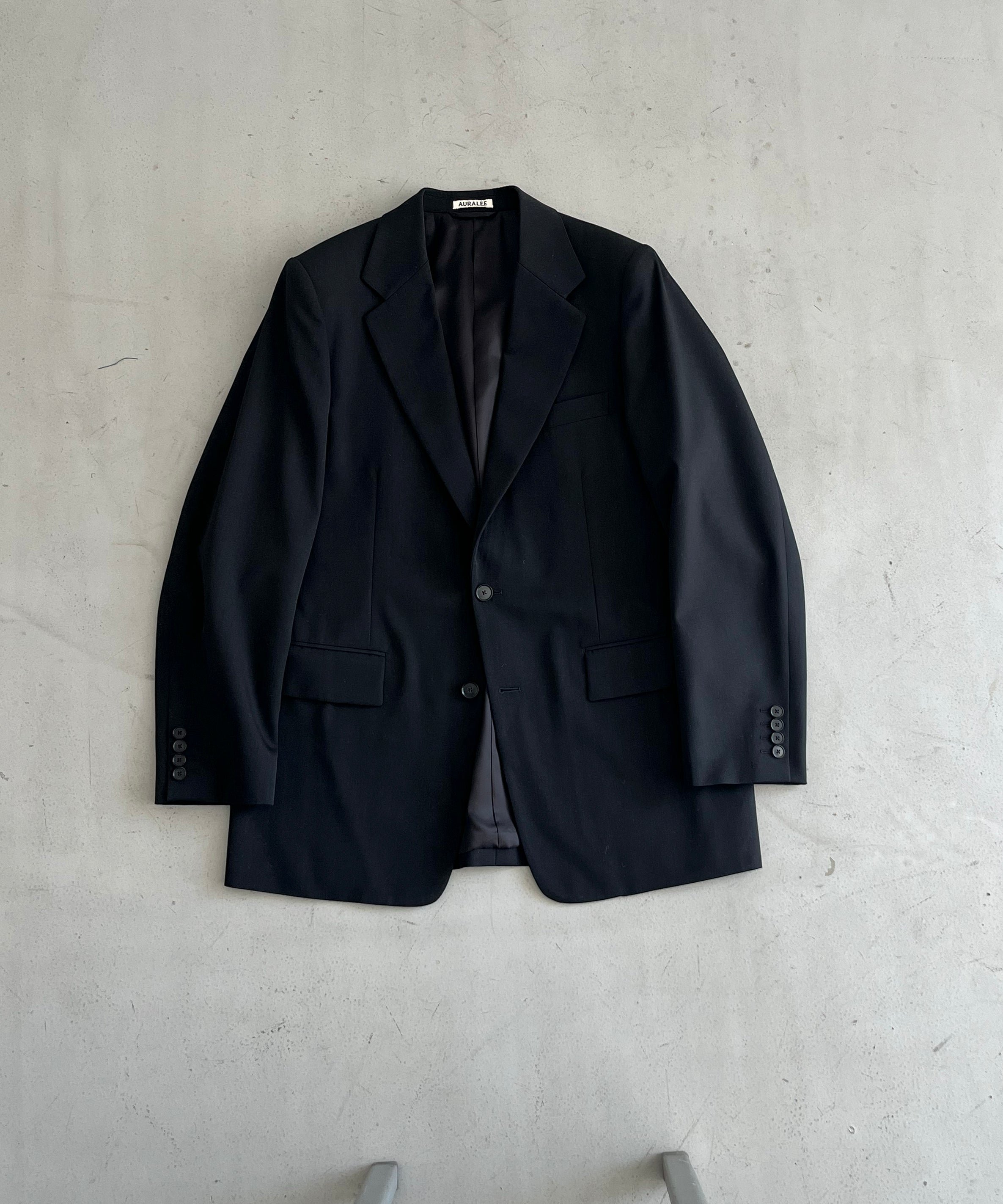 AURALEE Light wool max gabardine jacket "TOP BLACK"