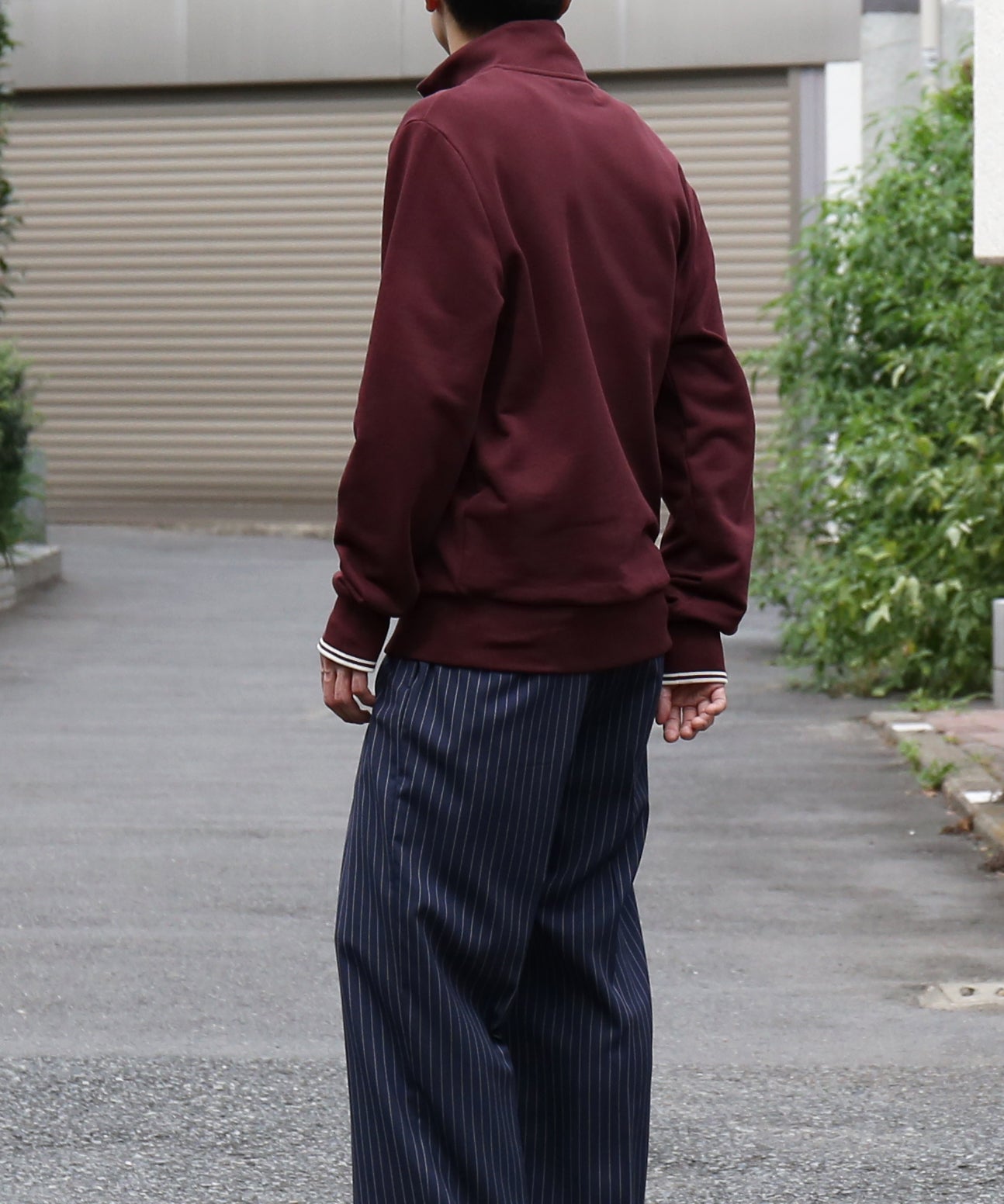 FRED PERRY Half zip sweatshirt "OXBLOOD / ECRU"