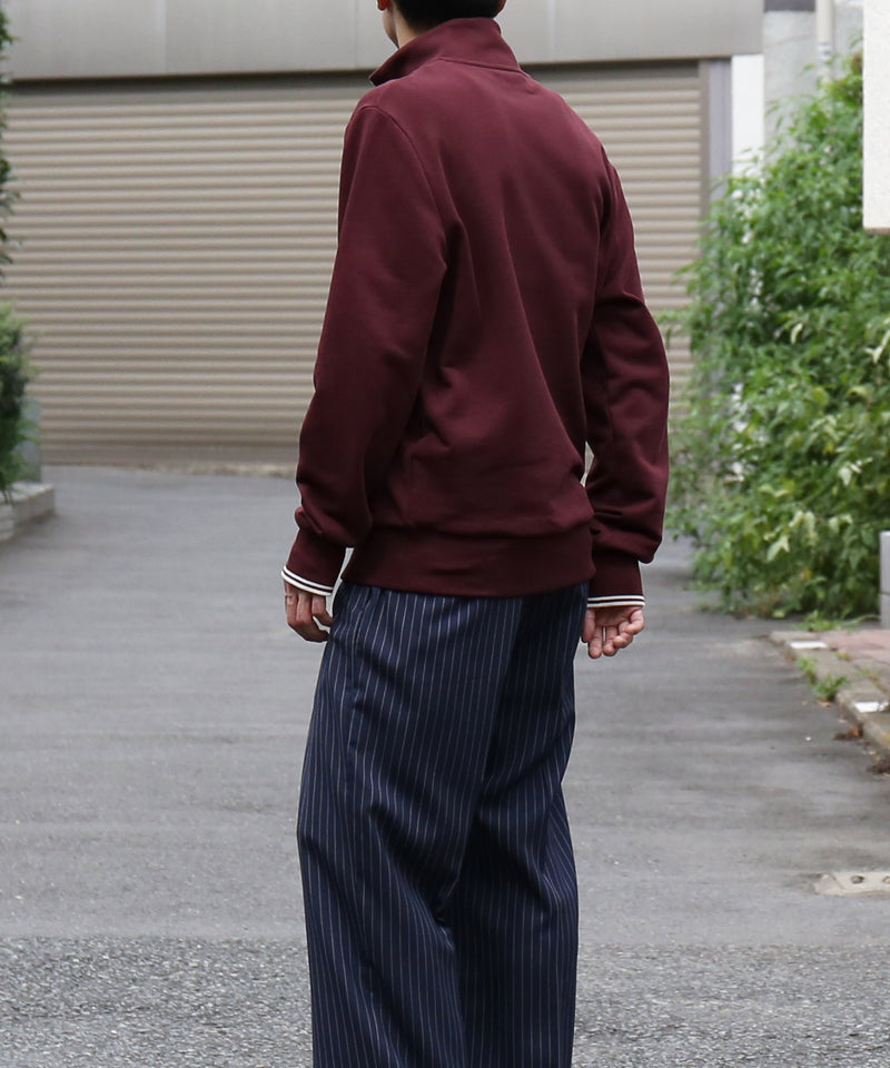 FRED PERRY Half zip sweatshirt "OXBLOOD / ECRU"