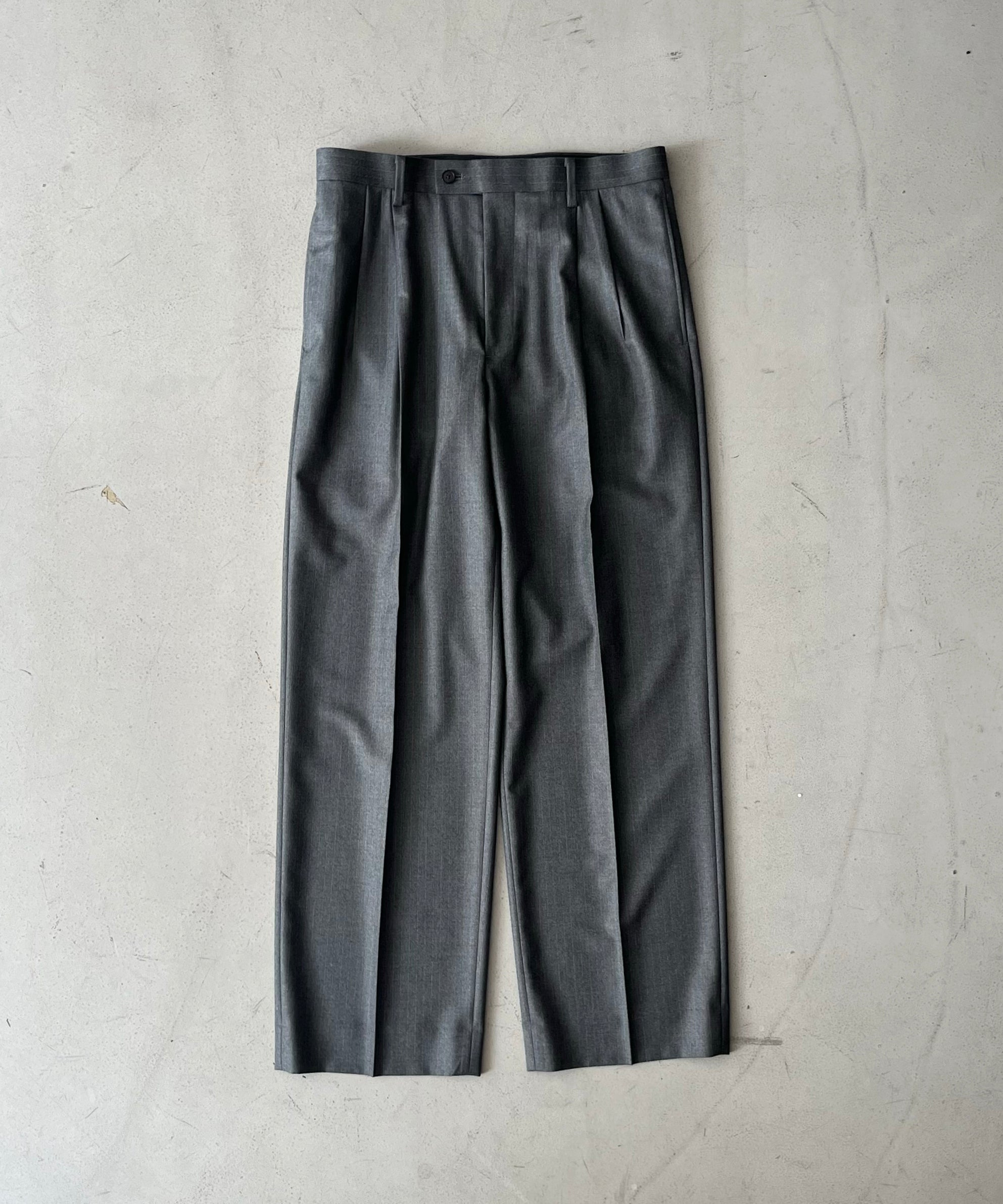 AURALEE【オーラリー】wool fulling flannel stripe slacks 