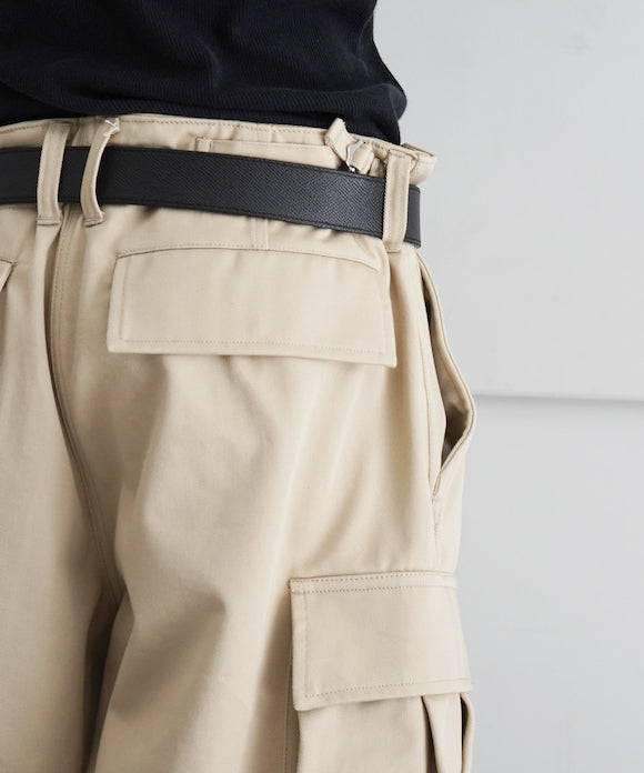 NEONSIGN Drill Cargo Shorts "BEIGE"