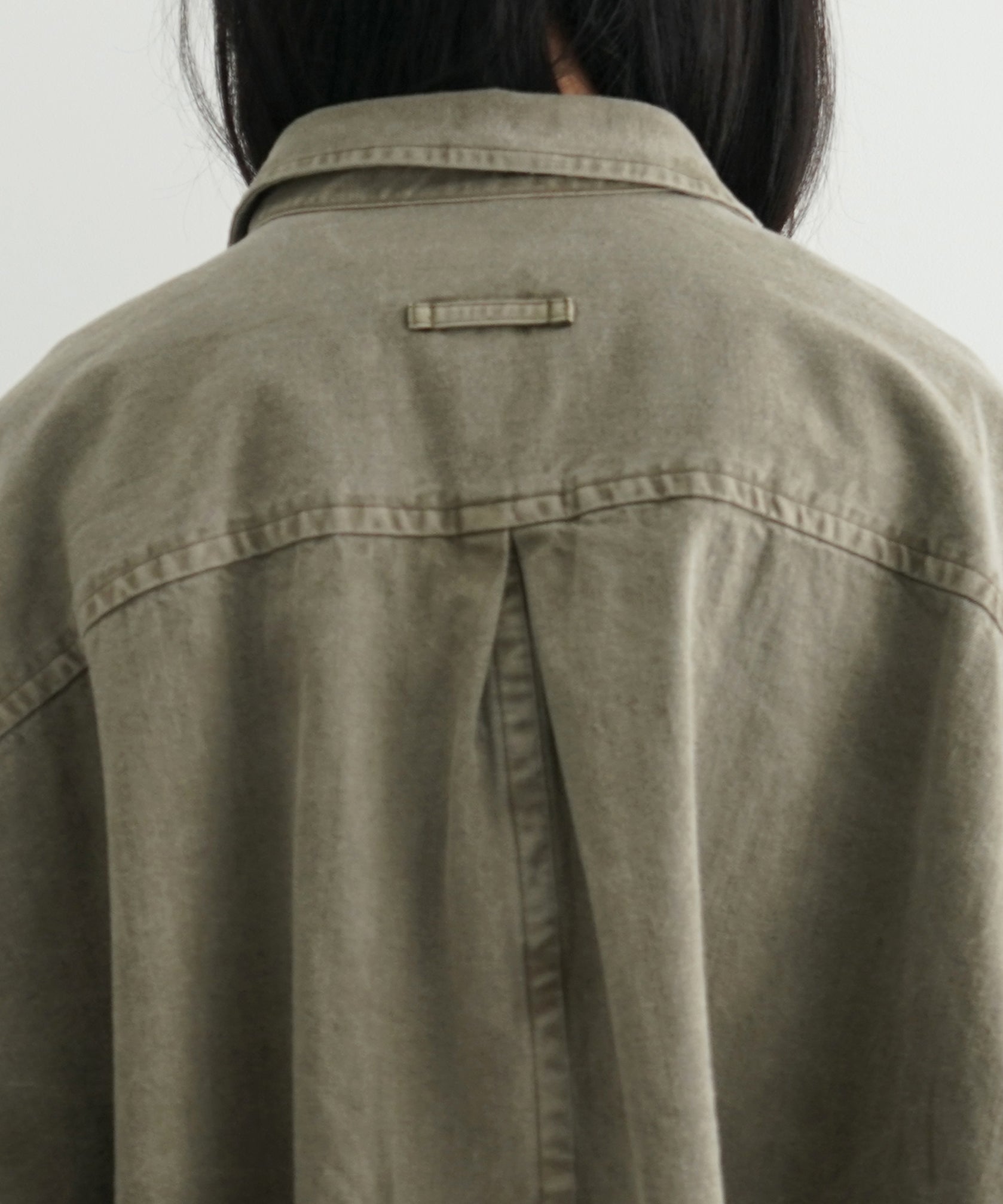 ensou. Whale work shirt "OLIVE"