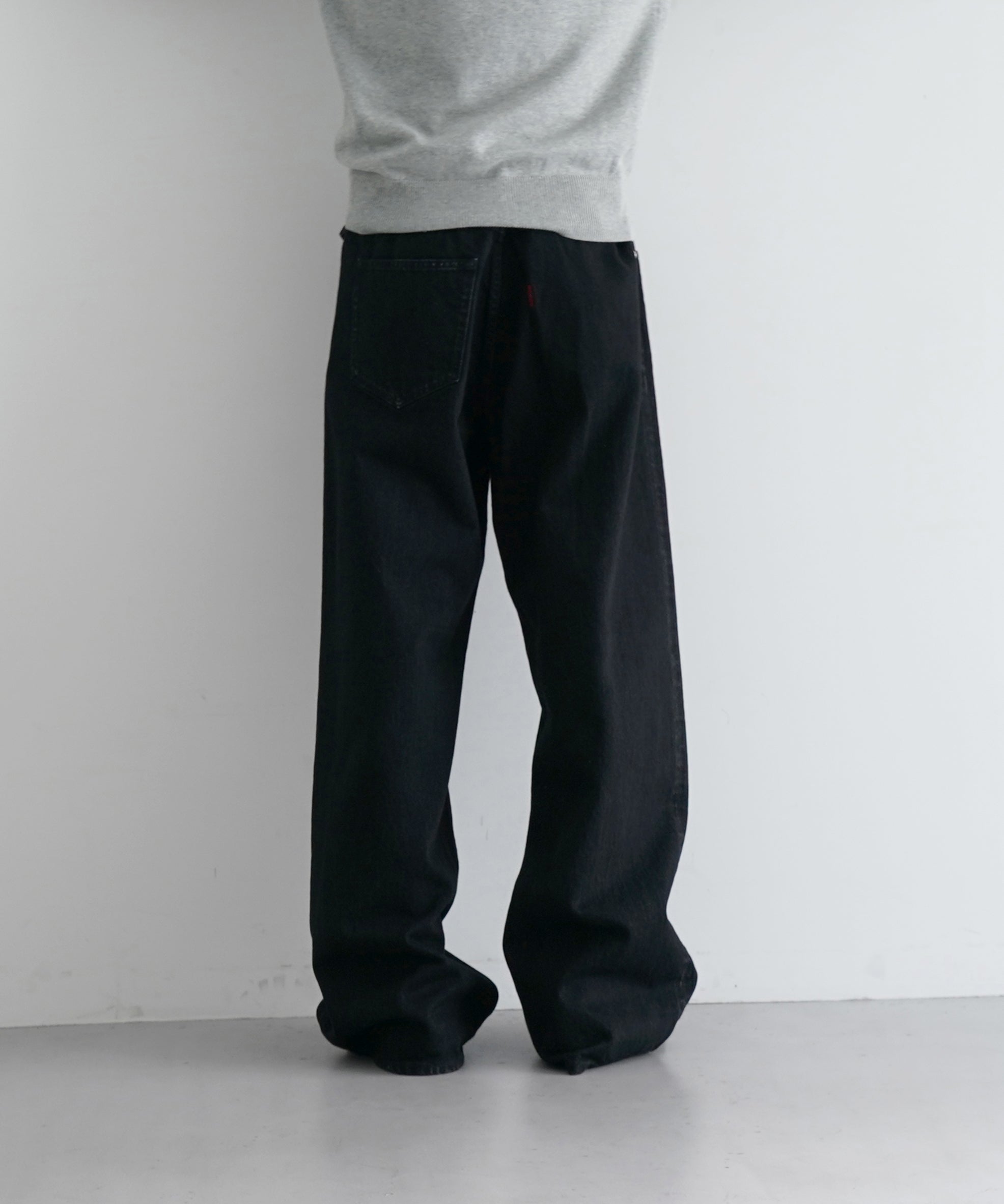 ensou. Wide big-e 4pk jeans-washed "BLACK"