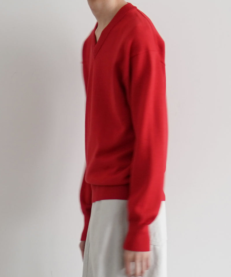 KAIKO V neck sweater "TOP GRAY"
