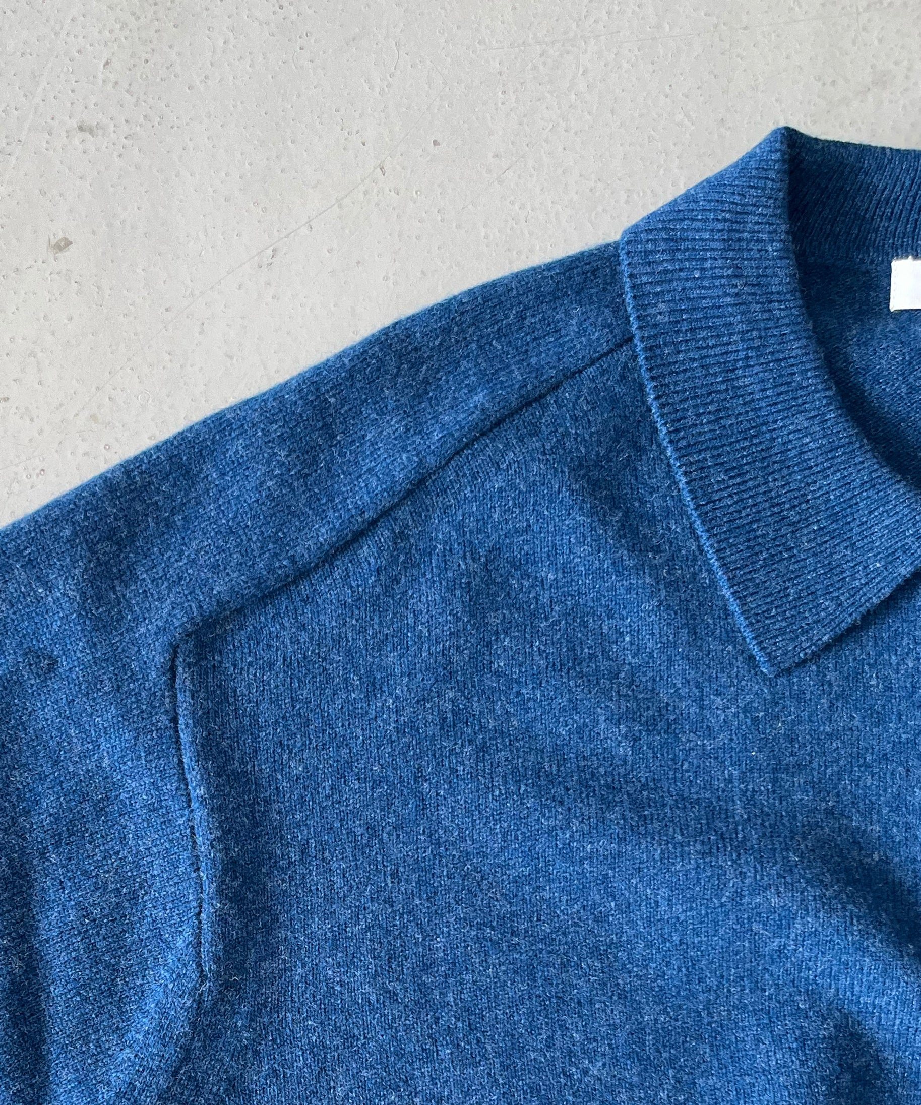 crepuscule M-g knit polo "BLUE"