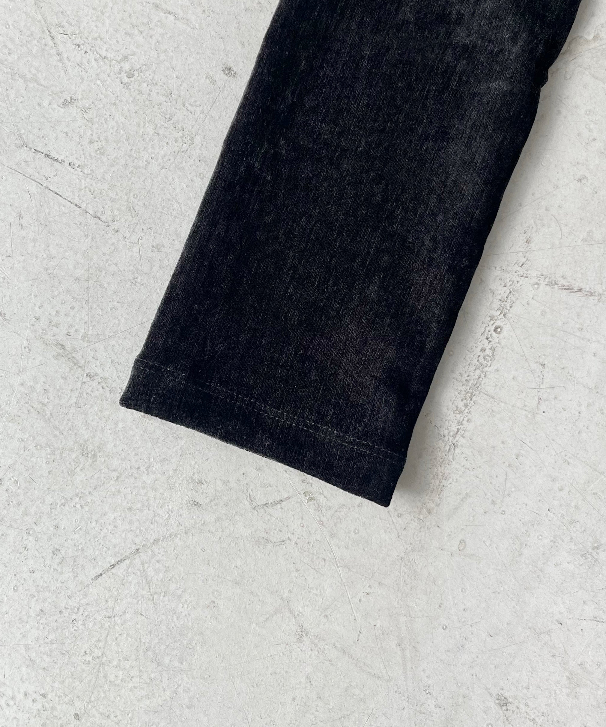 LOADINGROOM Velvet strap zipper top "BLACK"