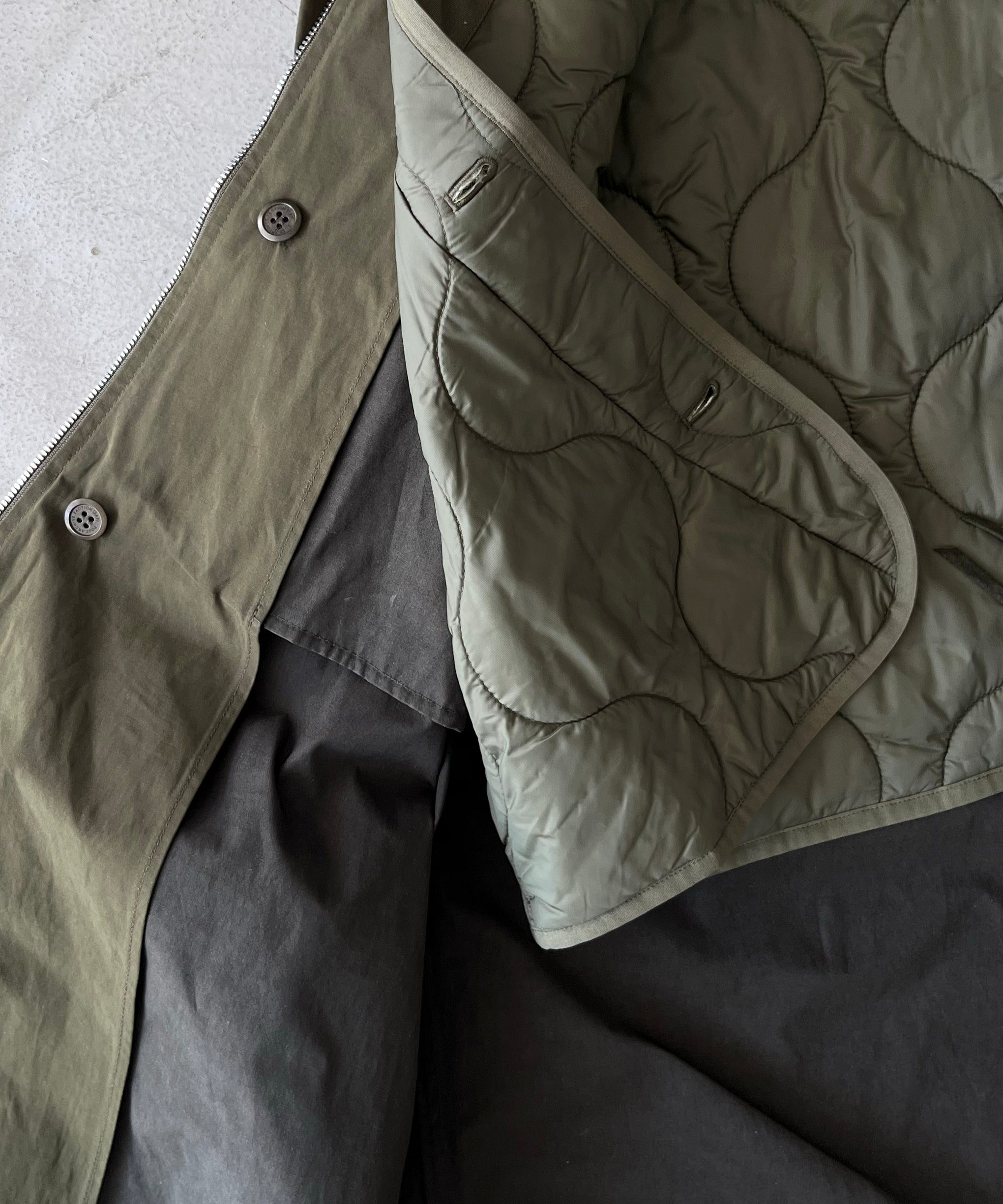 POST ARCHIVE FACTION(PAF) M66 parka "OLIVE GREEN"