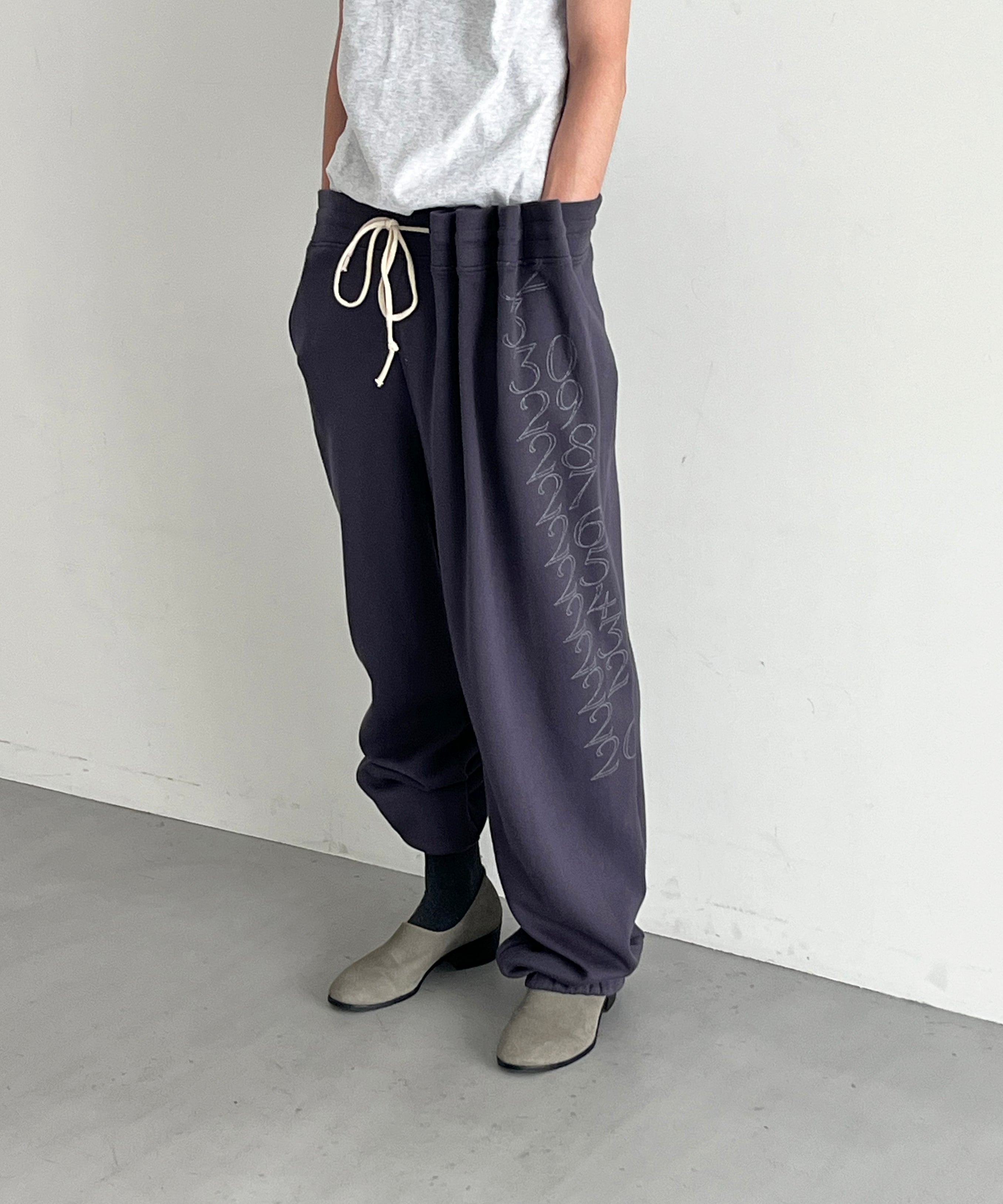 ULIKASANCTUS Curtain jersey pants "NAVY" M L