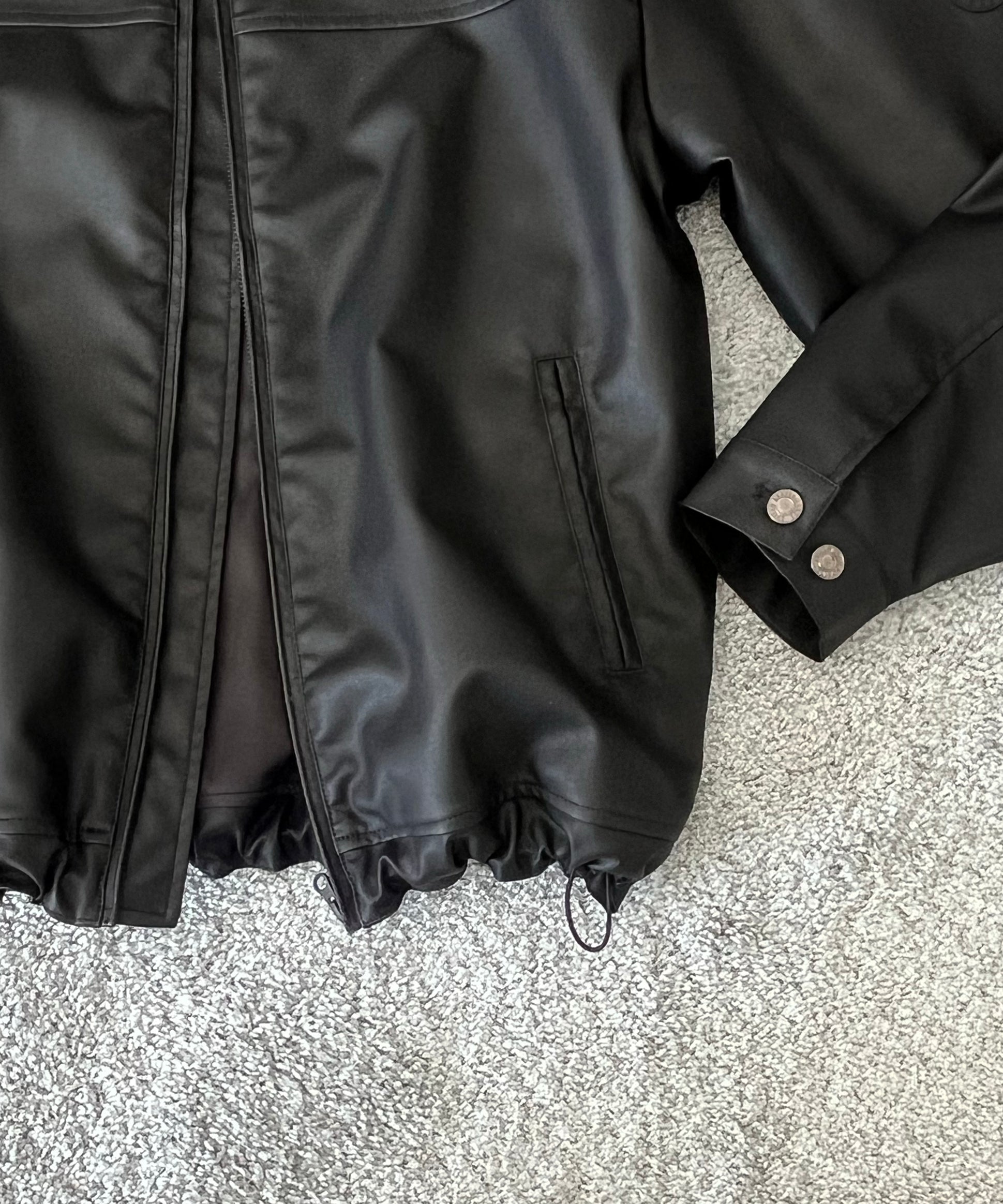 Evisen Skateboardsゑ Stand collar leather jacket "BLACK"