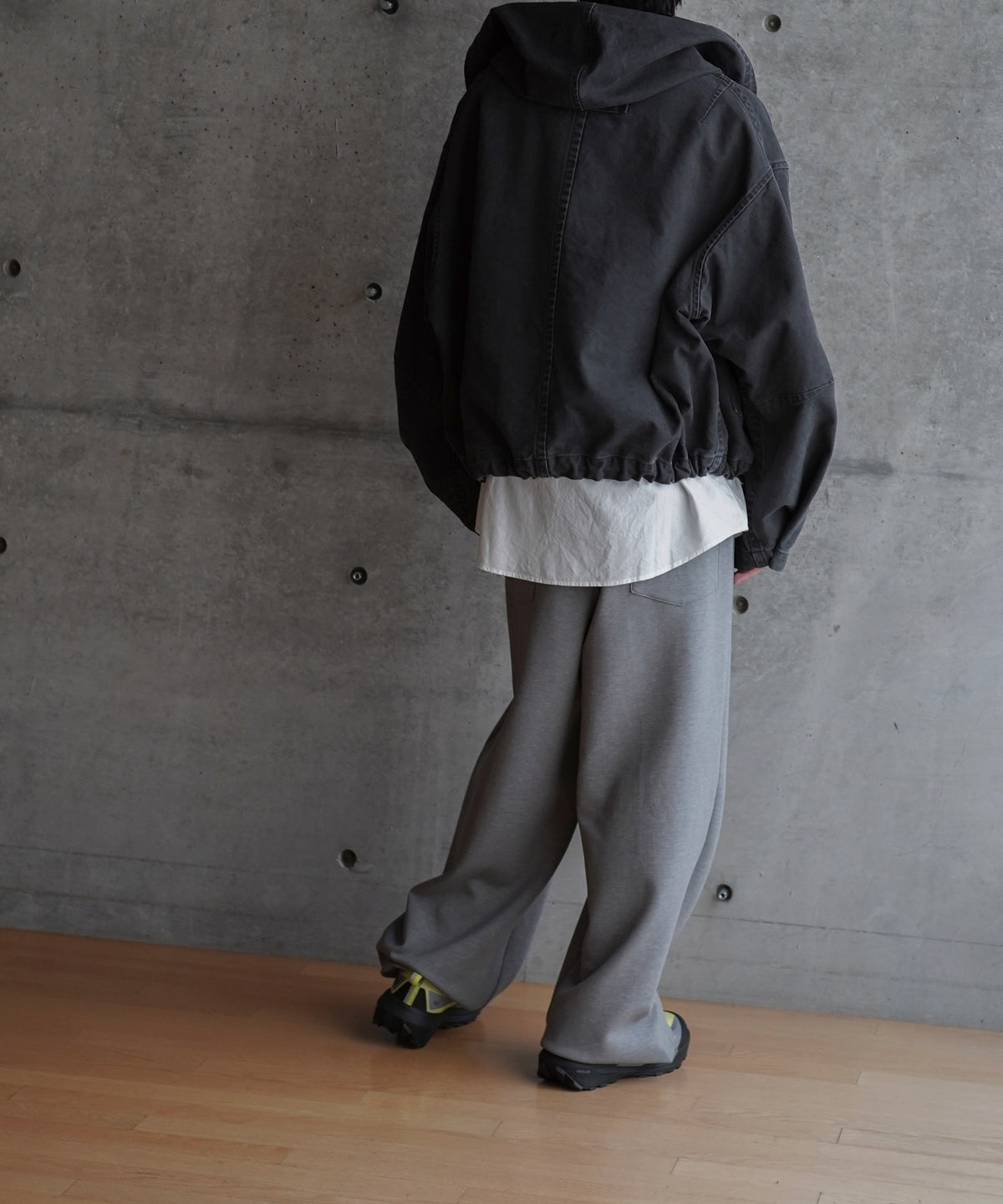 ensou. Fireman parka "B.BLACK"