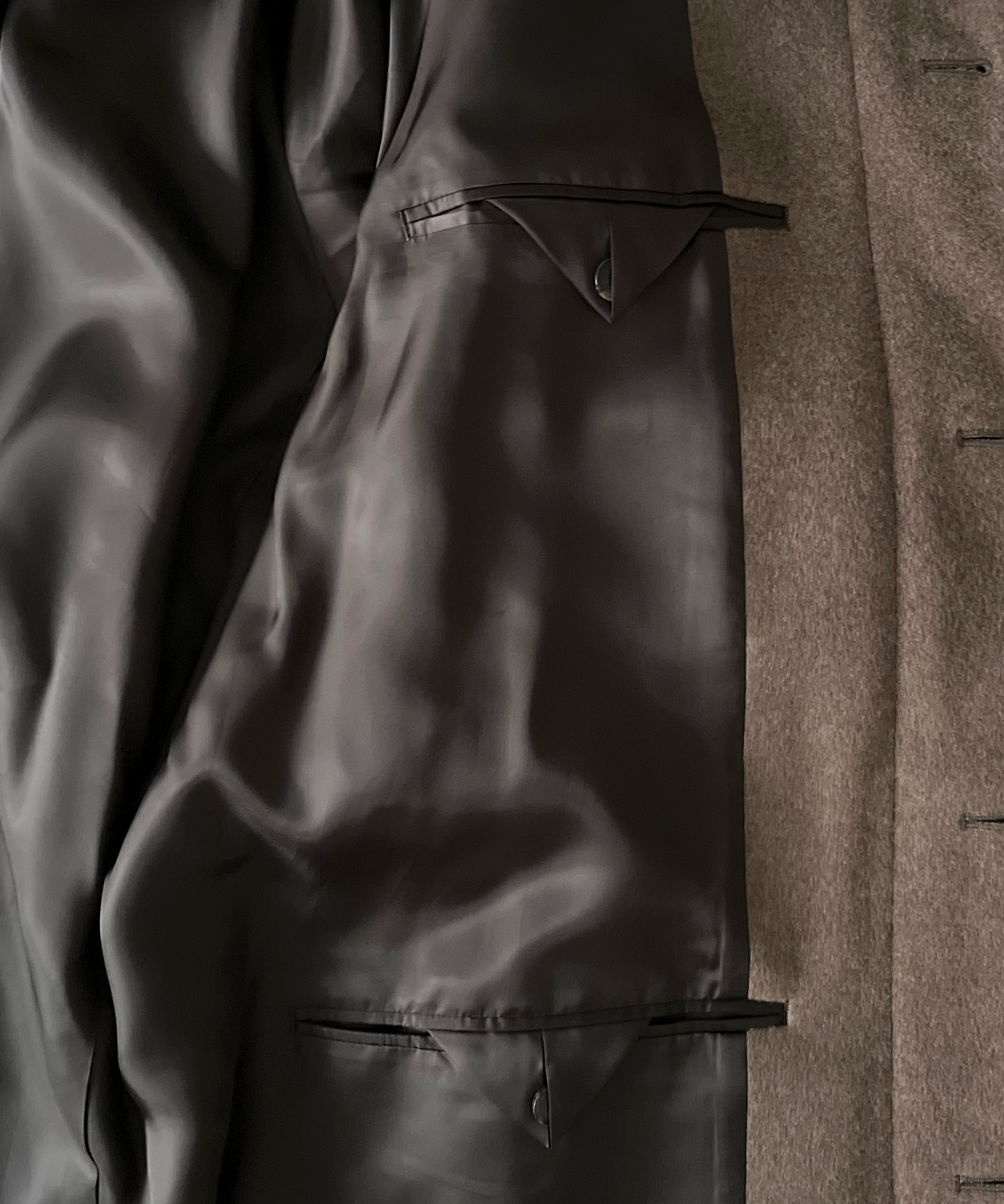 AURALEE Super fine wool mosser soutien collar coat "TOP BROWN"