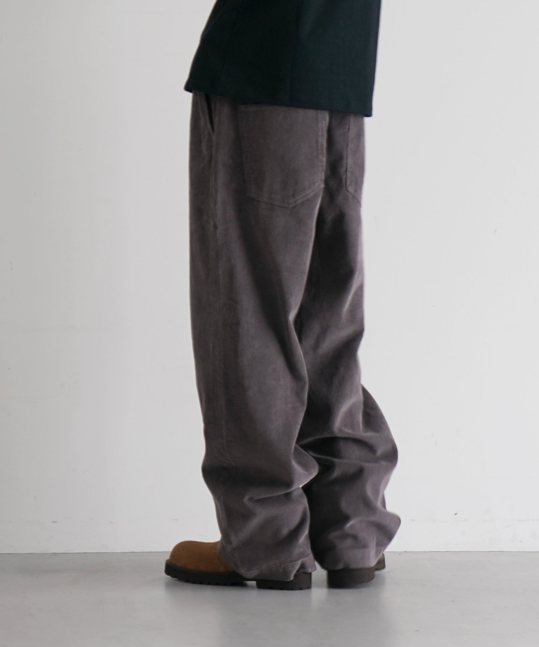 order Loose corduroy pants "GRAY PURPLE"
