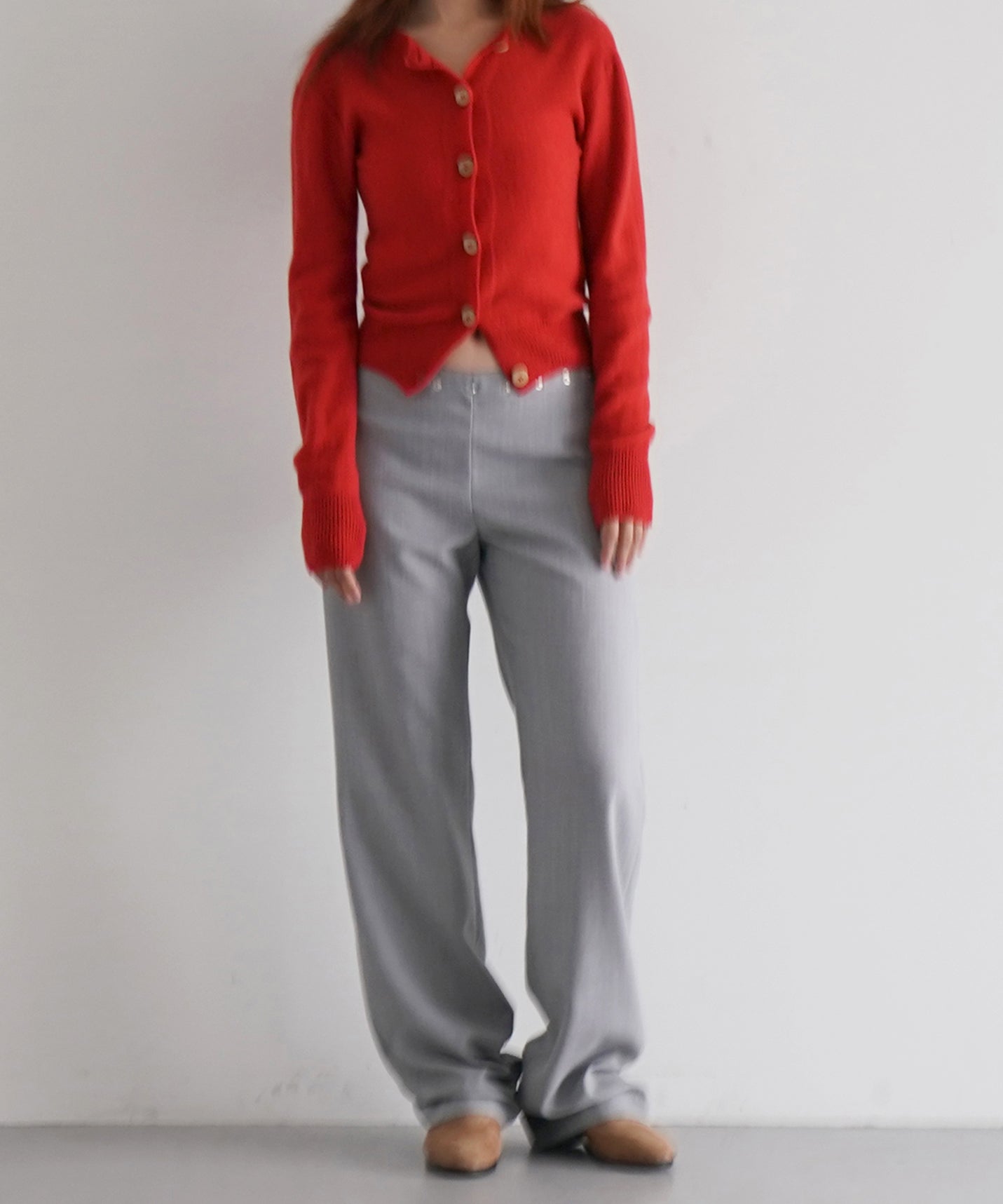 Baserange Tier cardigan "MELOGRANO RED"