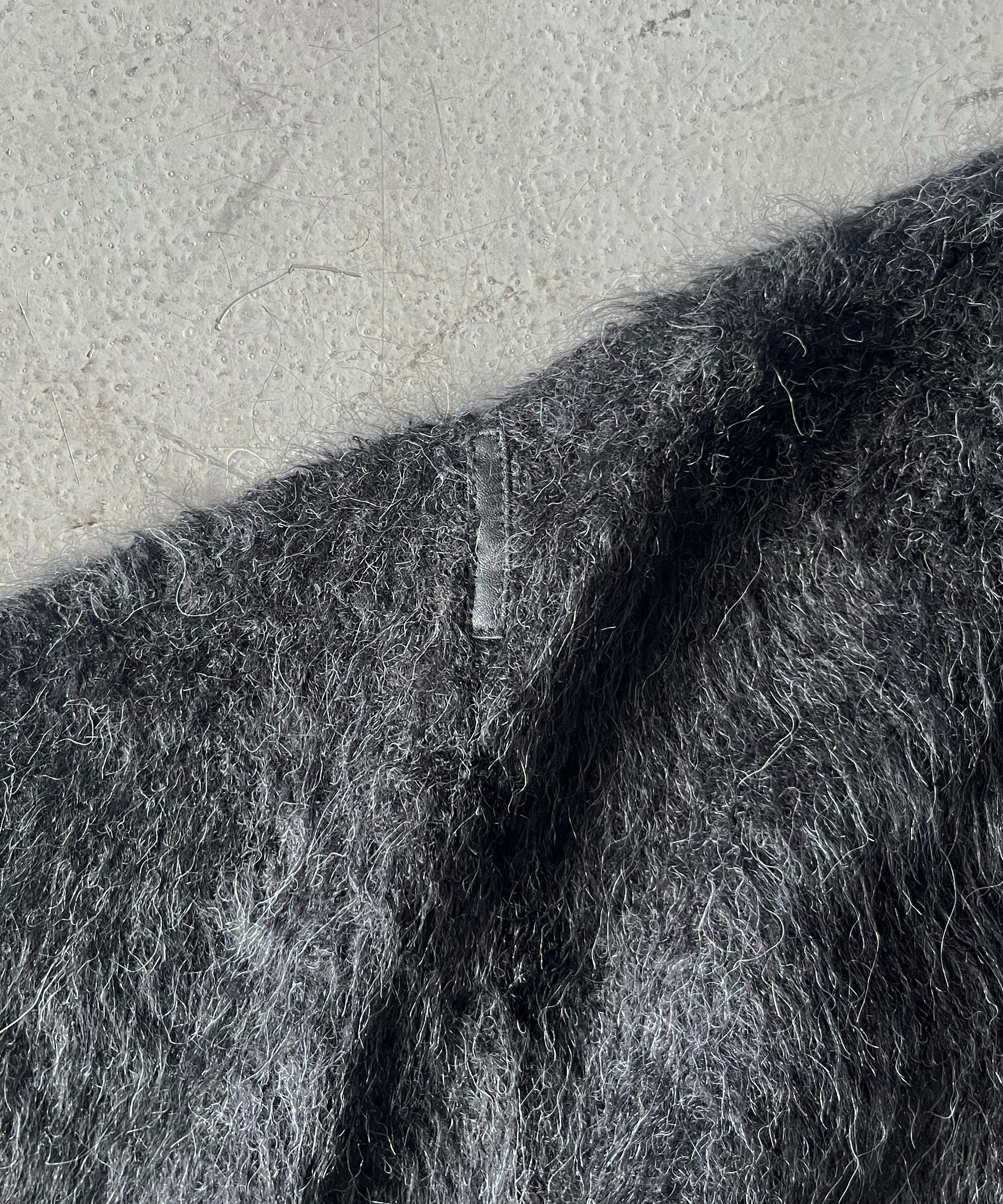 The Inoue Brothers Suri alpaca cardigan "BLACK"
