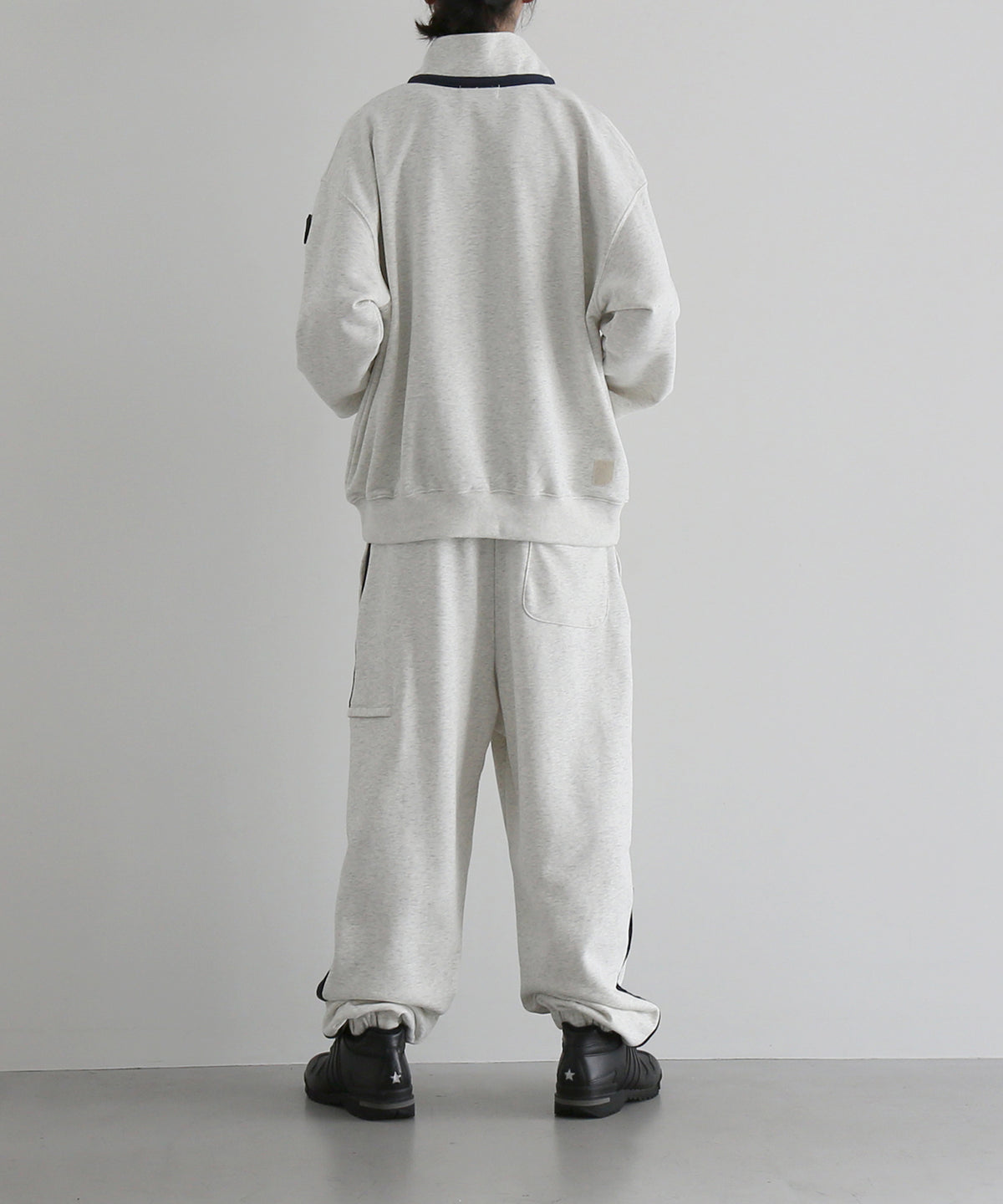 PHINGERIN Quarter zip sweatshirt "A:OATMEAL"
