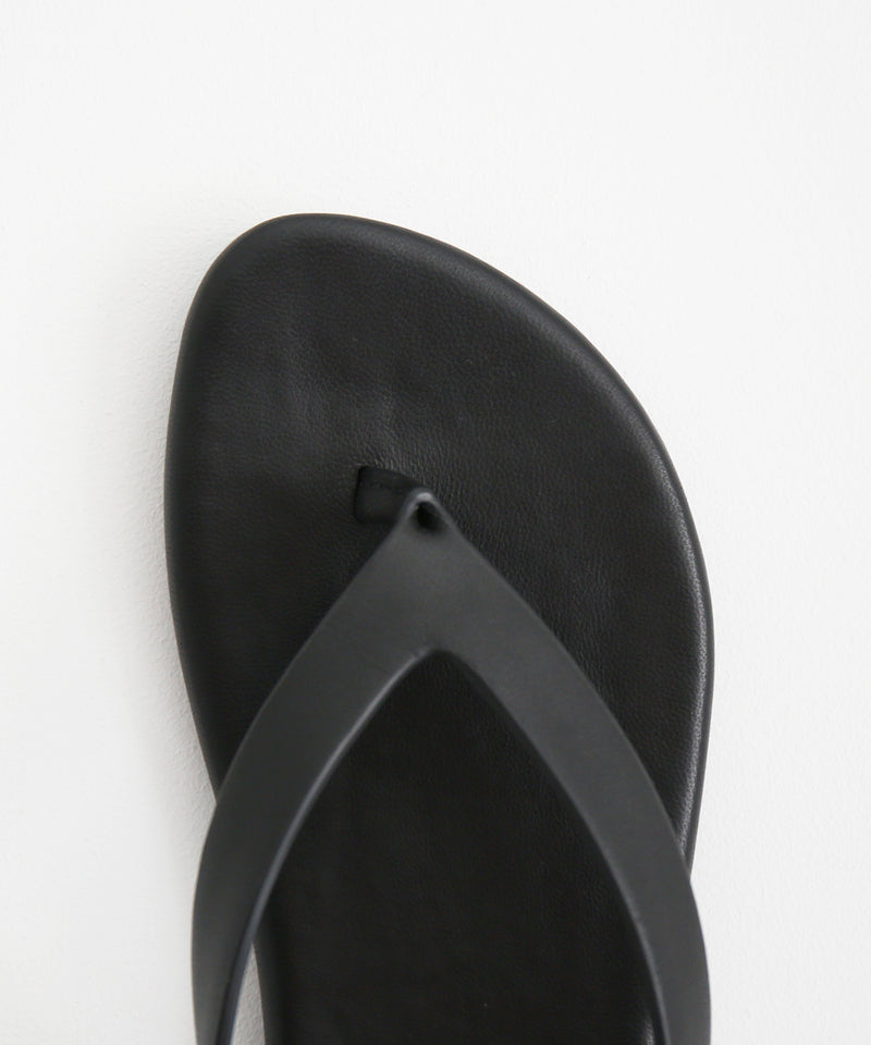 spysy Phantom leather flip flop men "BLACK"